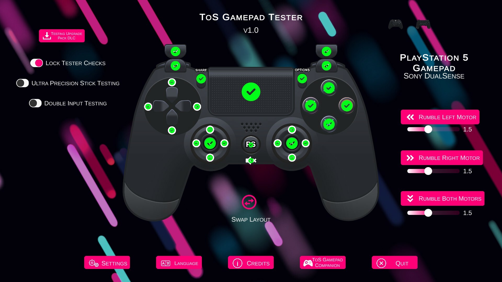 ToS Gamepad Tester screenshot 2