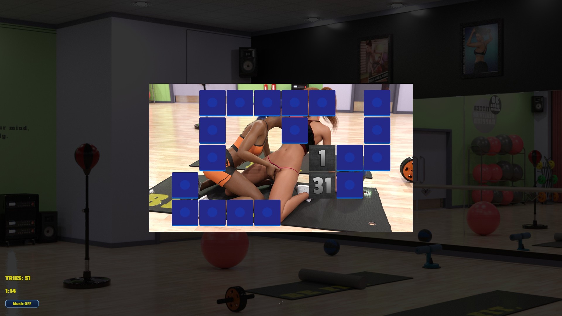 Memory Puzzle - Futanari Gym screenshot 2