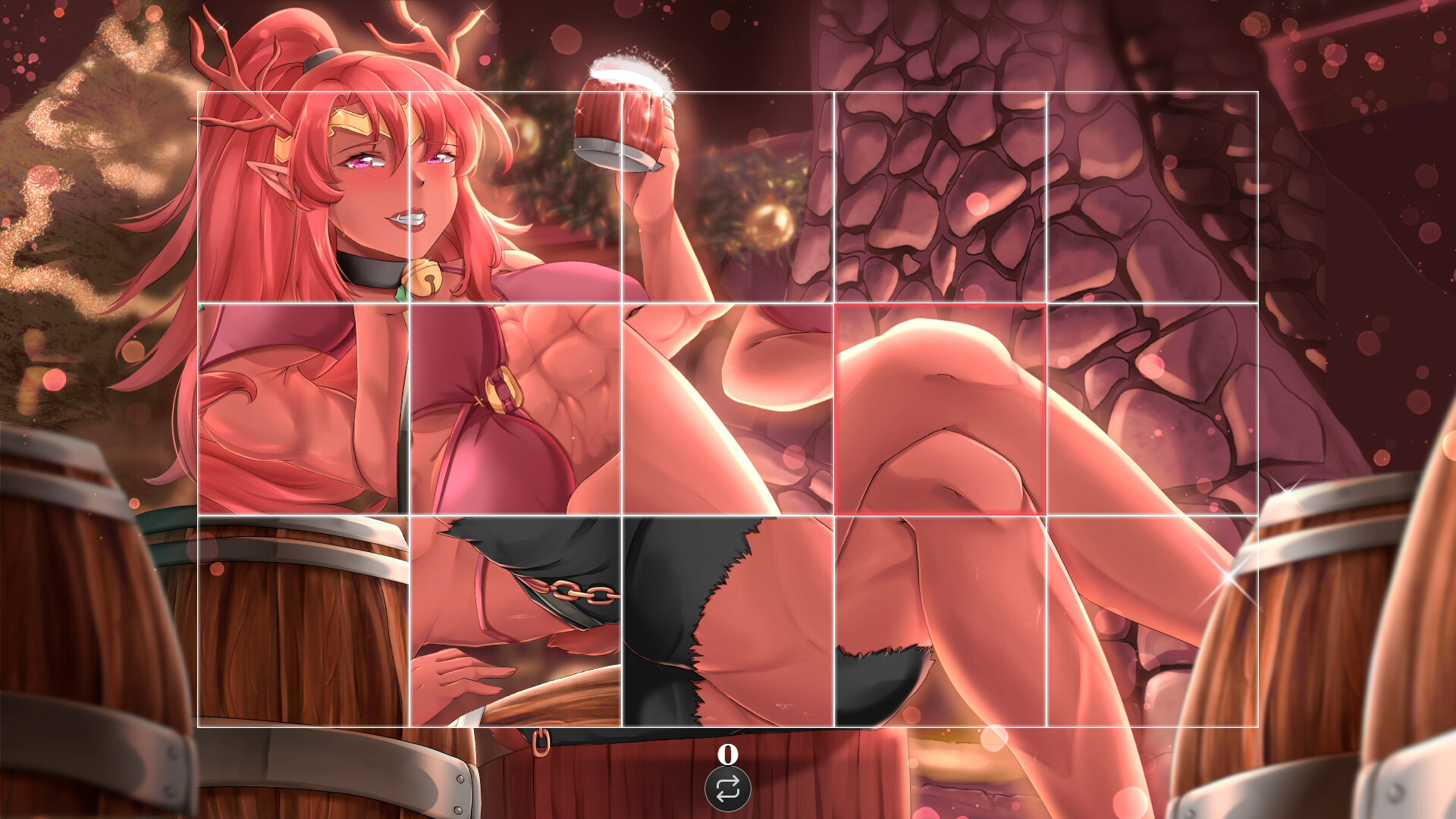 Elves Christmas Hentai Puzzle screenshot 7