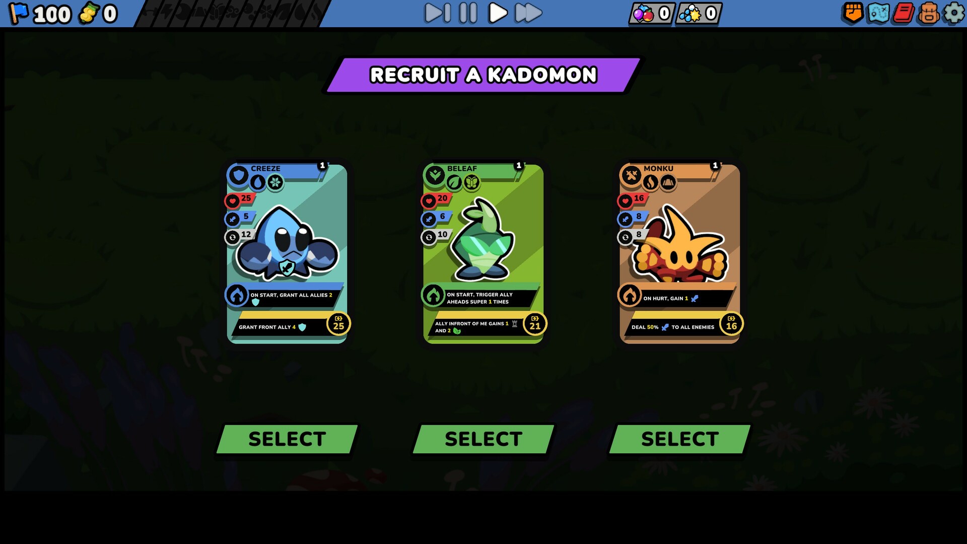 Kādomon: Hyper Auto Battlers screenshot 1