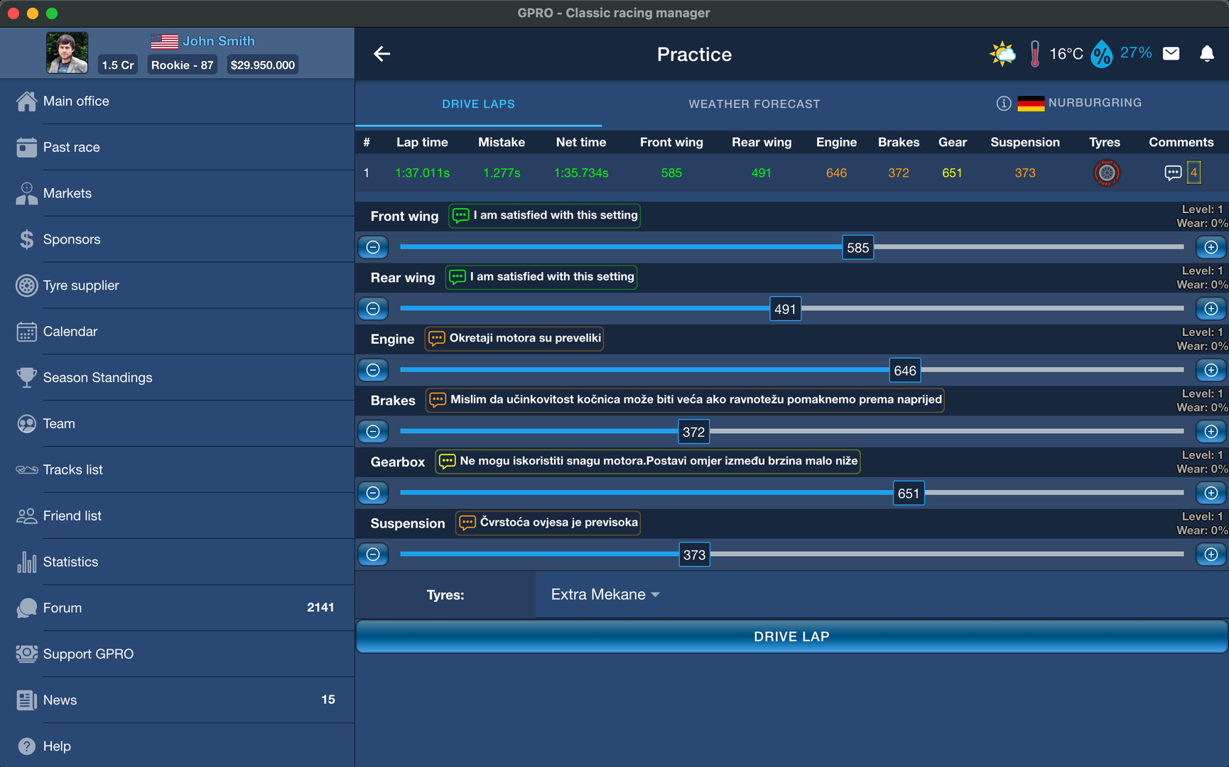 GPRO - Classic racing manager screenshot 4