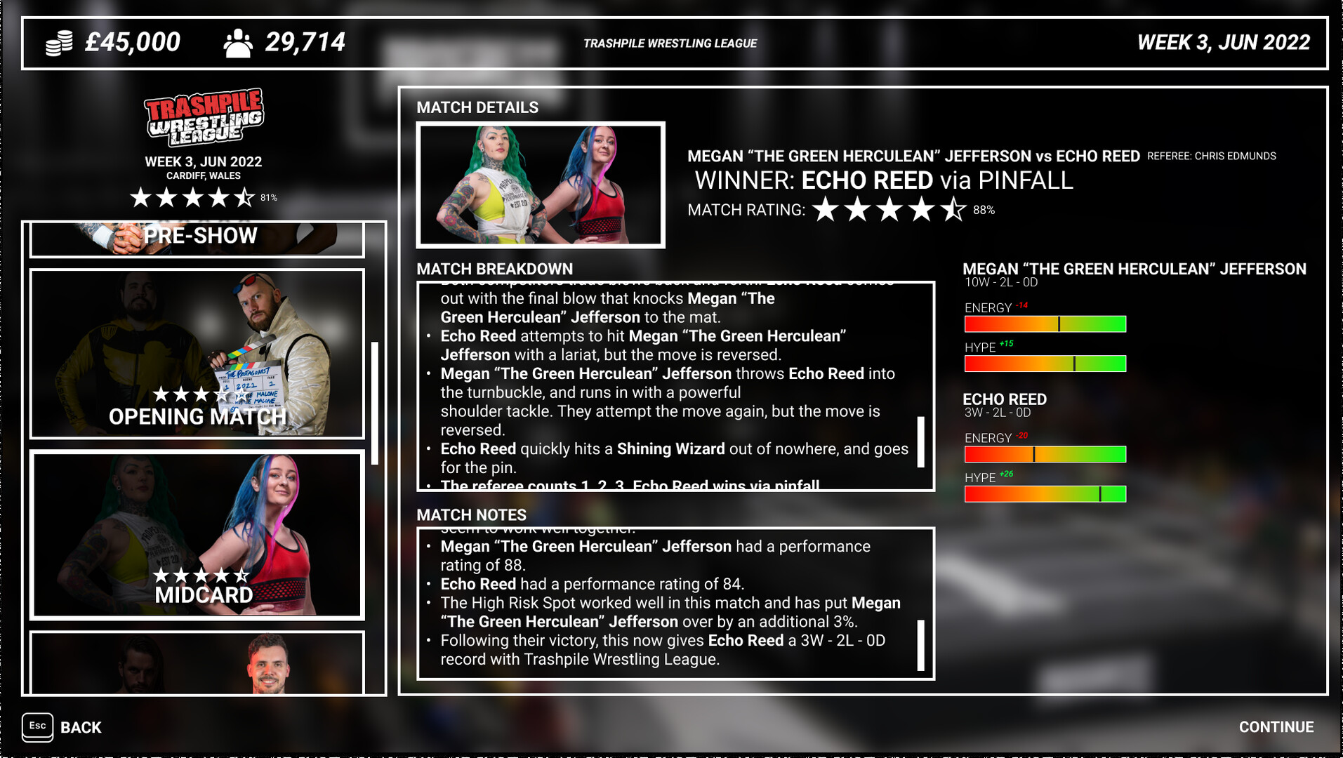 Main Event: Wrestling Manager screenshot 5