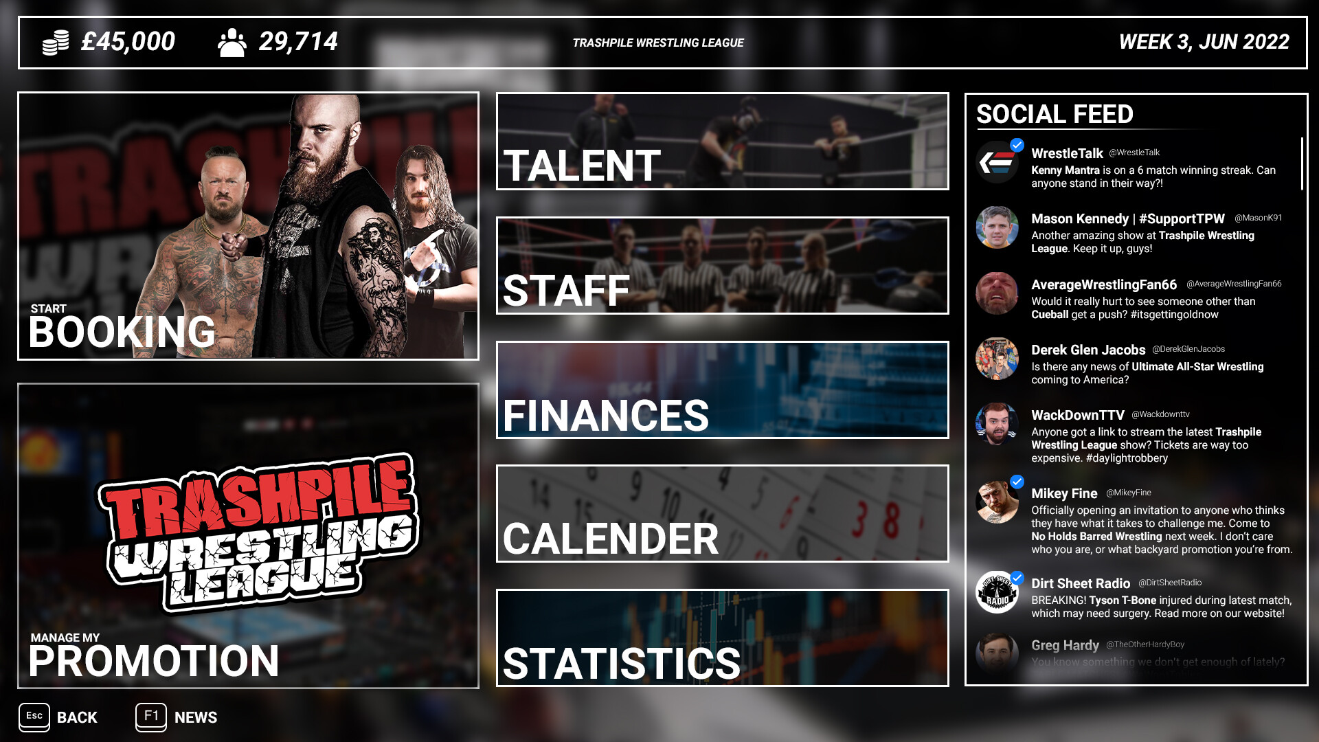 Main Event: Wrestling Manager screenshot 2