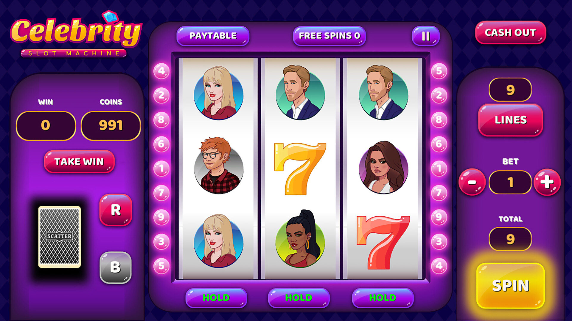 Celebrity Slot Machine screenshot 1