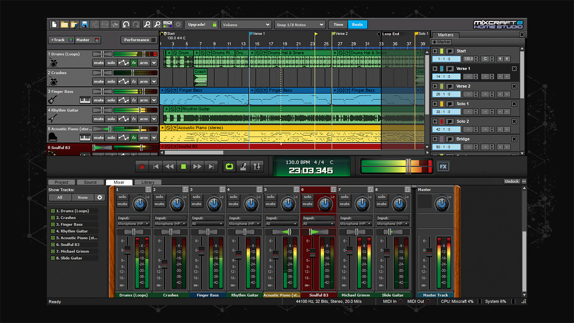 Mixcraft 8 Home Studio screenshot 1