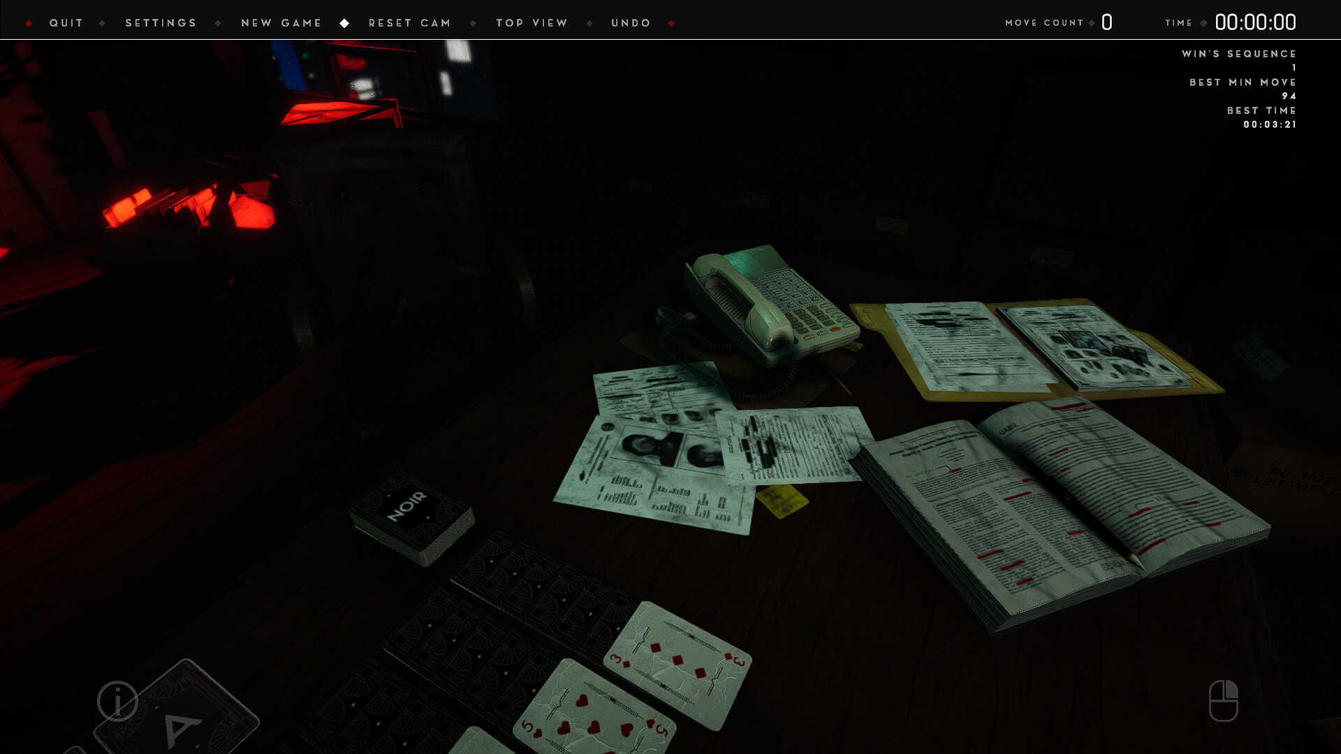 Thematic Solitaire: Noir screenshot 2