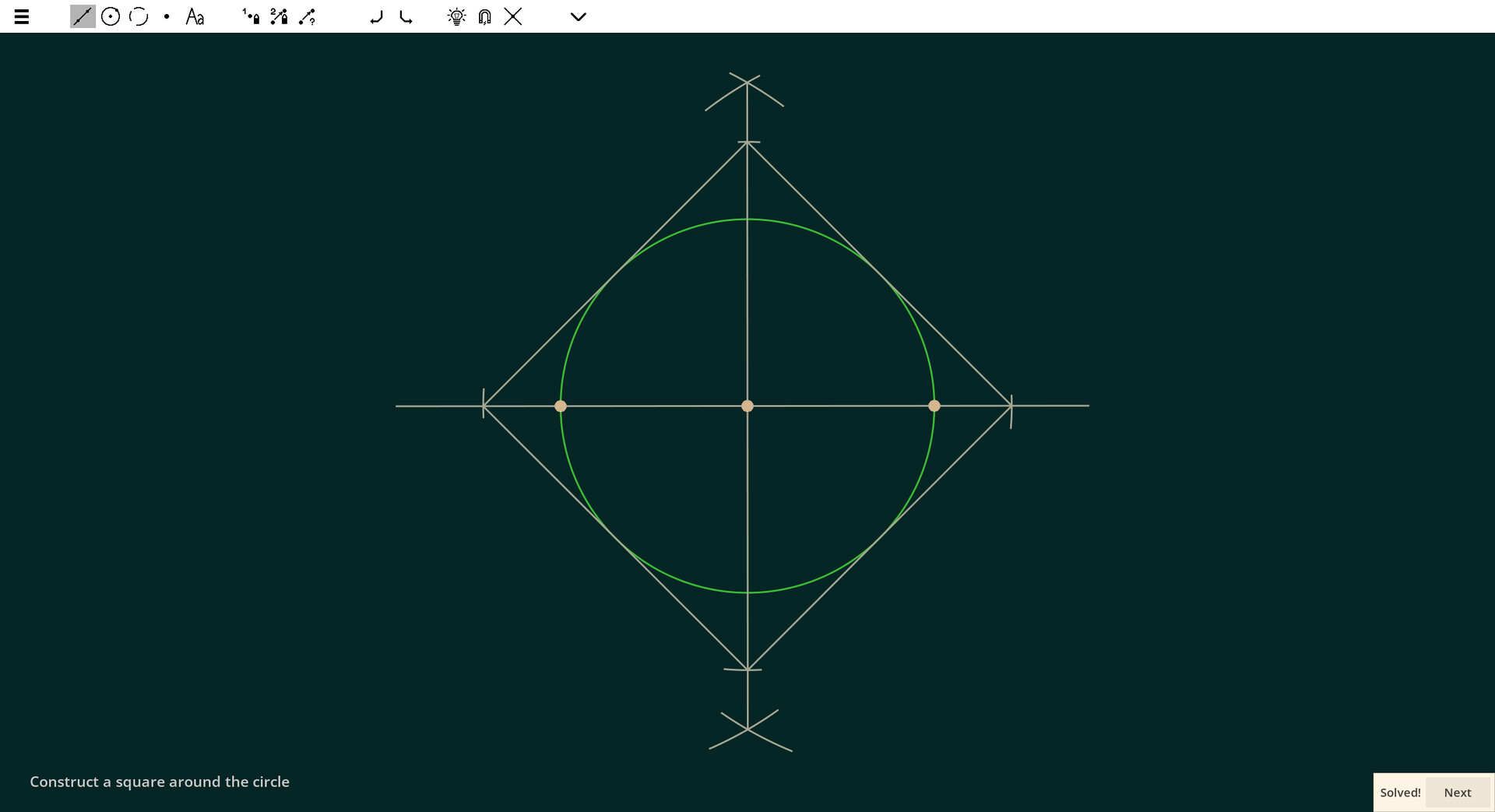 Ecocoru : Euclidean Constructions -- Compass & Ruler screenshot 3