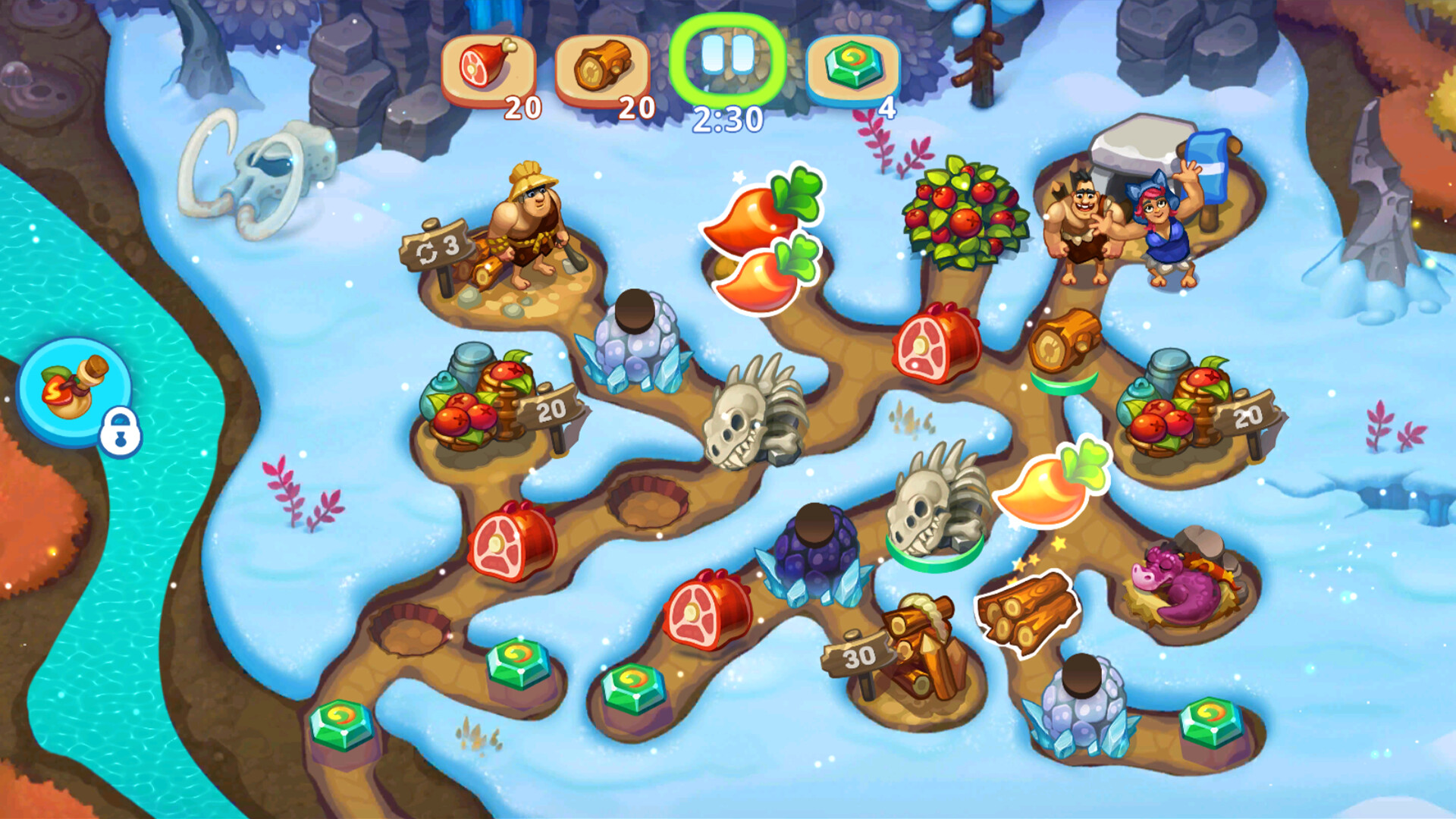 Tribe Dash - Stone Age Time Management screenshot 1