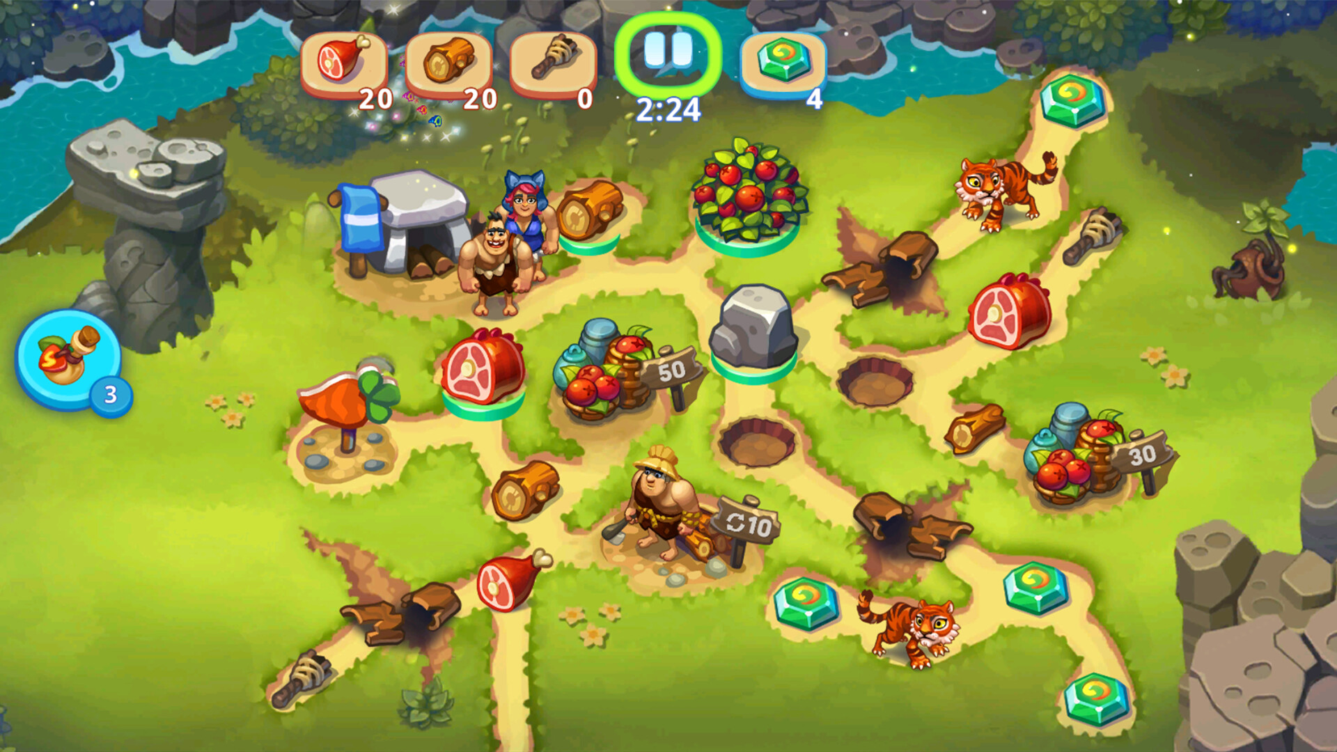 Tribe Dash - Stone Age Time Management screenshot 5