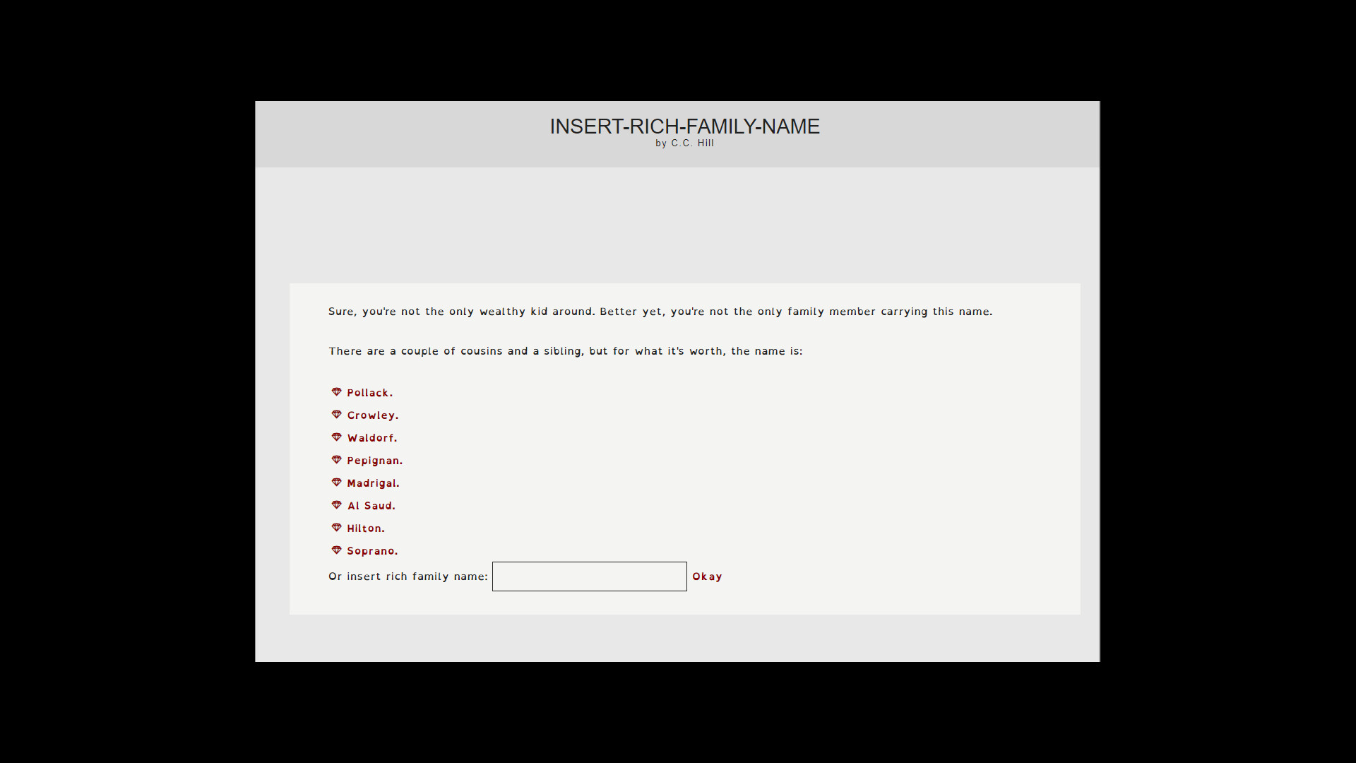 Insert Rich Family Name screenshot 4
