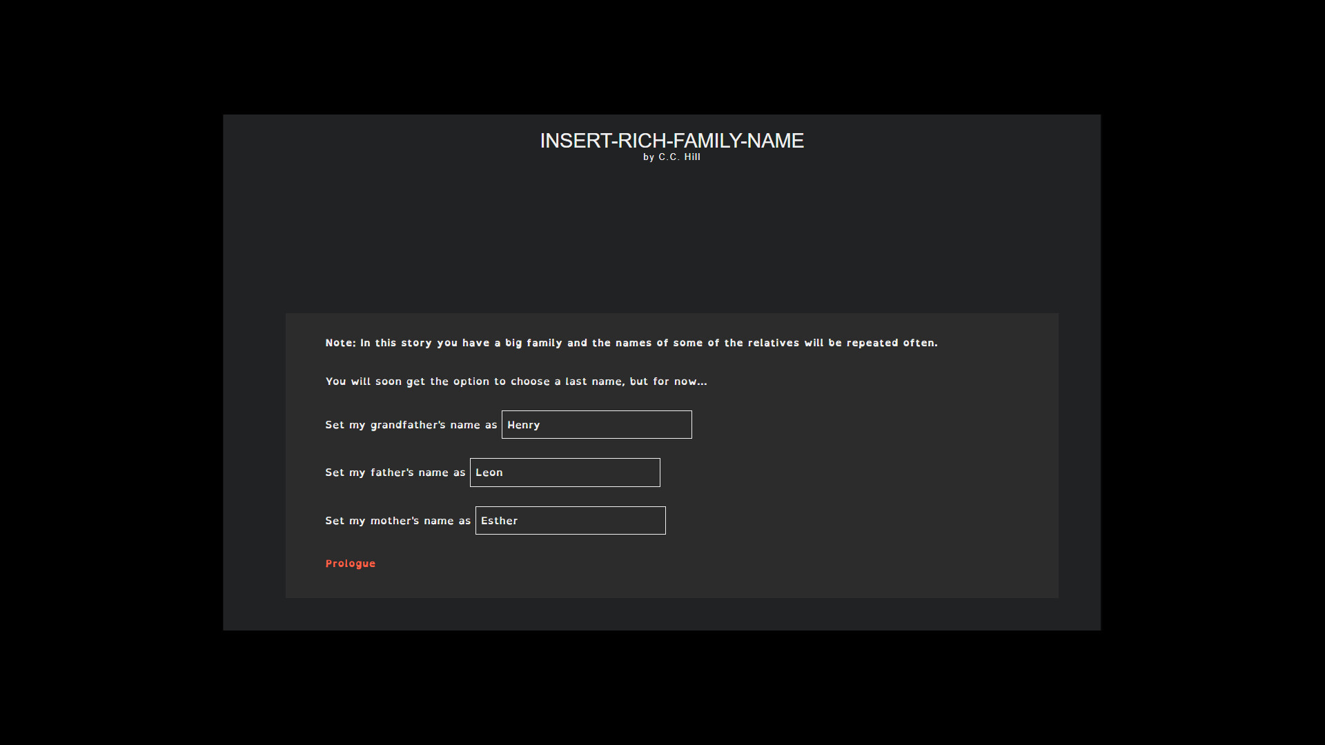 Insert Rich Family Name screenshot 2