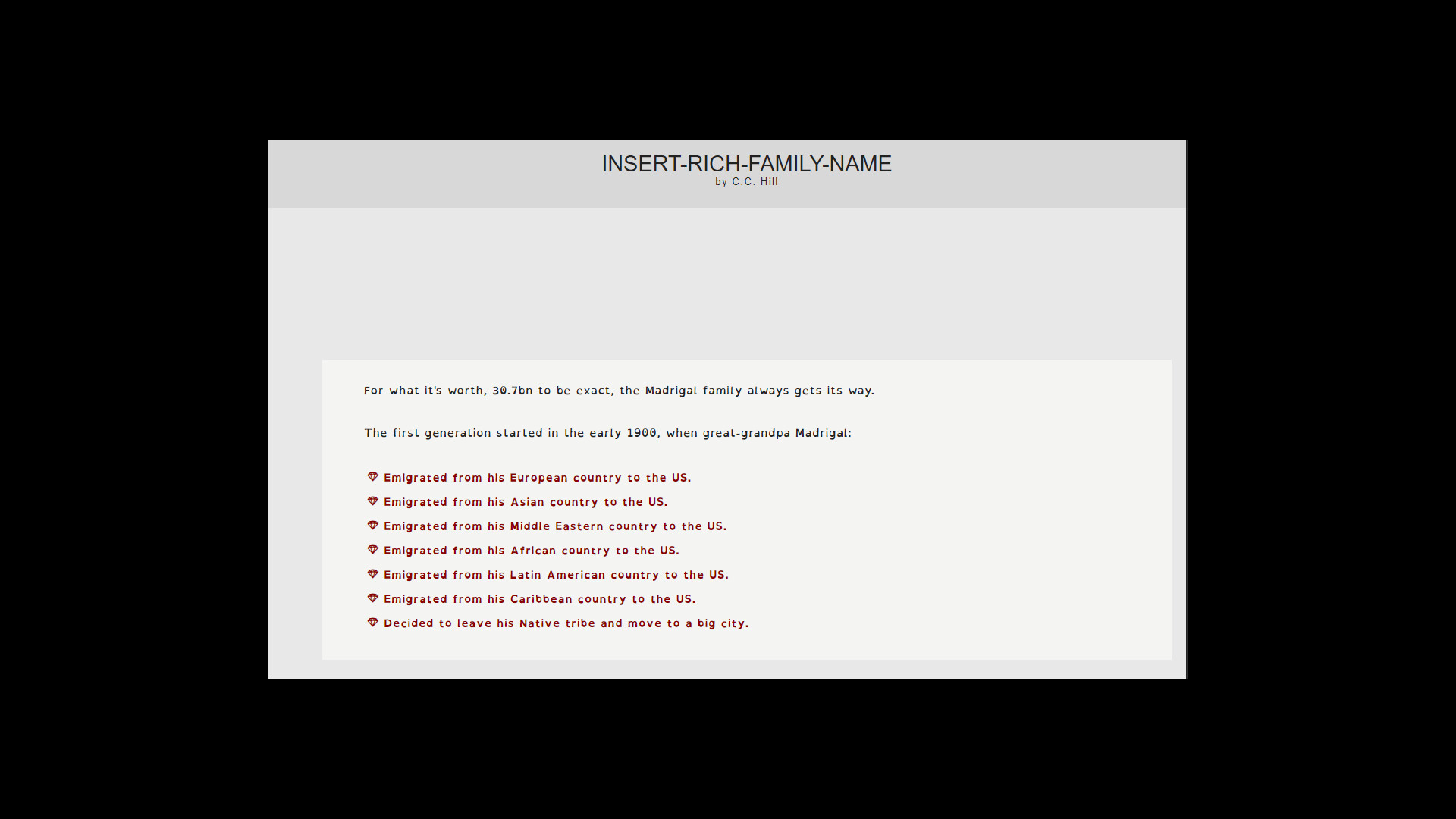 Insert Rich Family Name screenshot 5