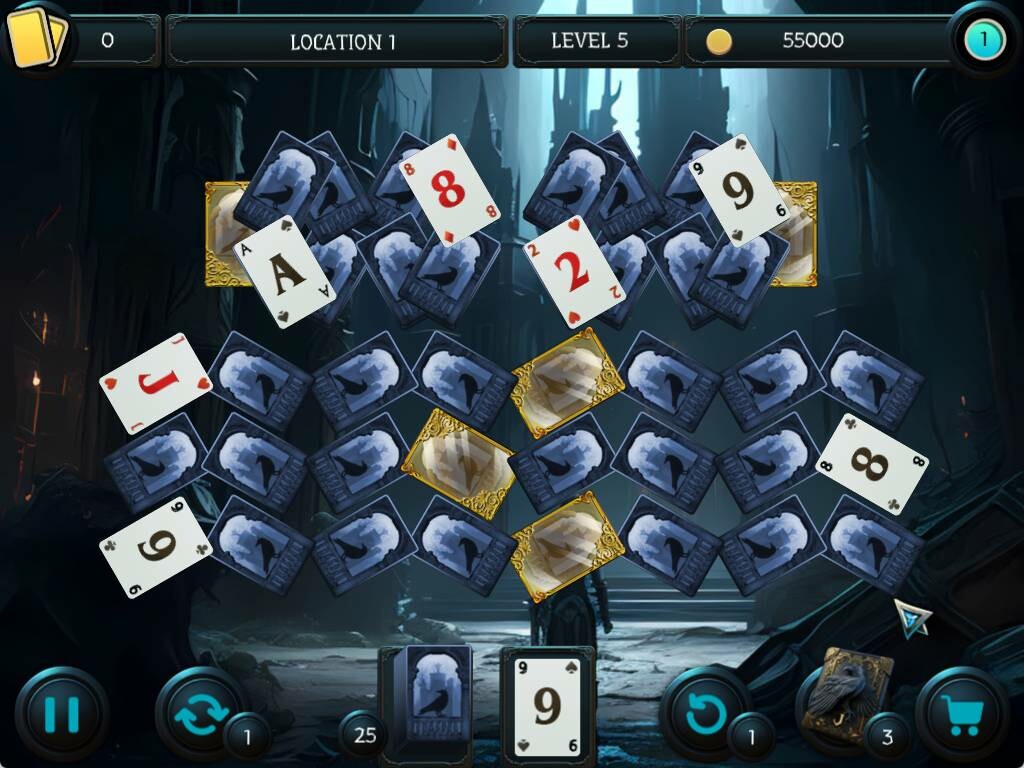 Mystery Solitaire. The Black Raven 4 screenshot 1