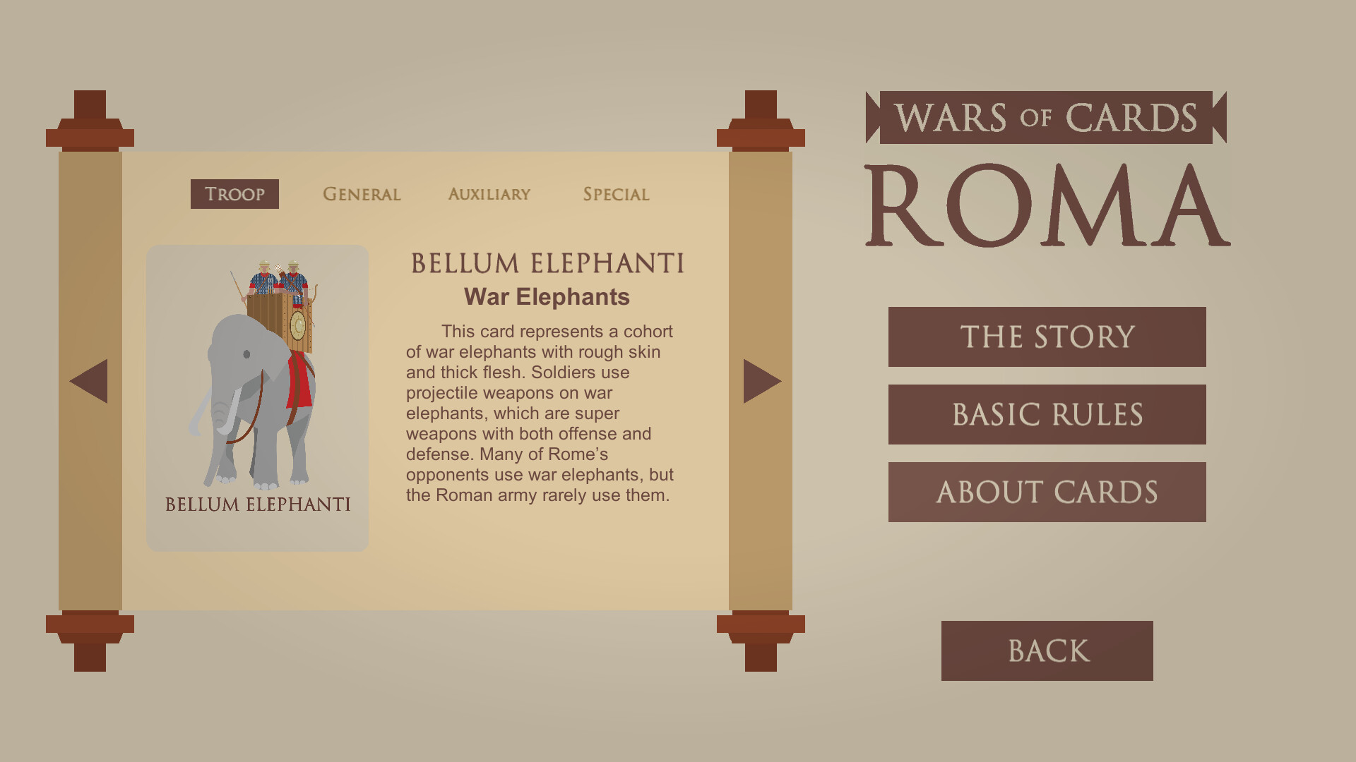 Wars of Cards: ROMA screenshot 1