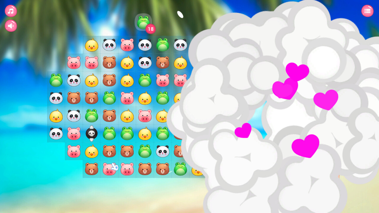 Neko Hentai Girl: Beach Match-3 screenshot 2