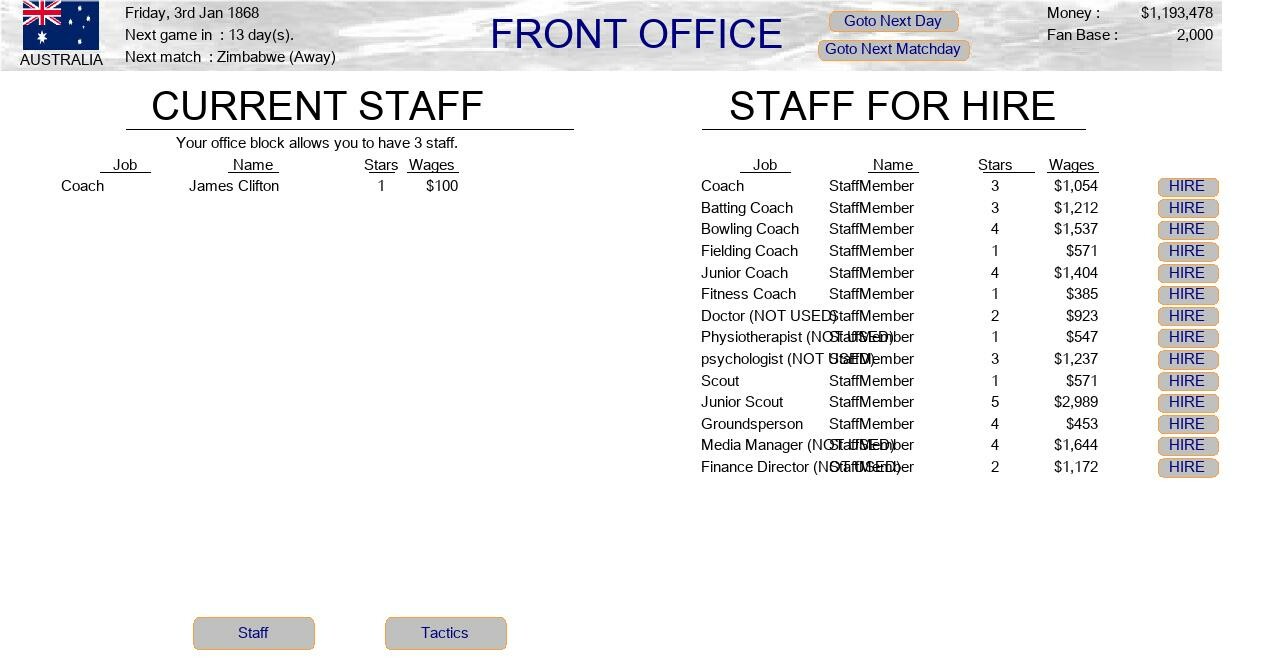 Test Cricket Manager screenshot 5