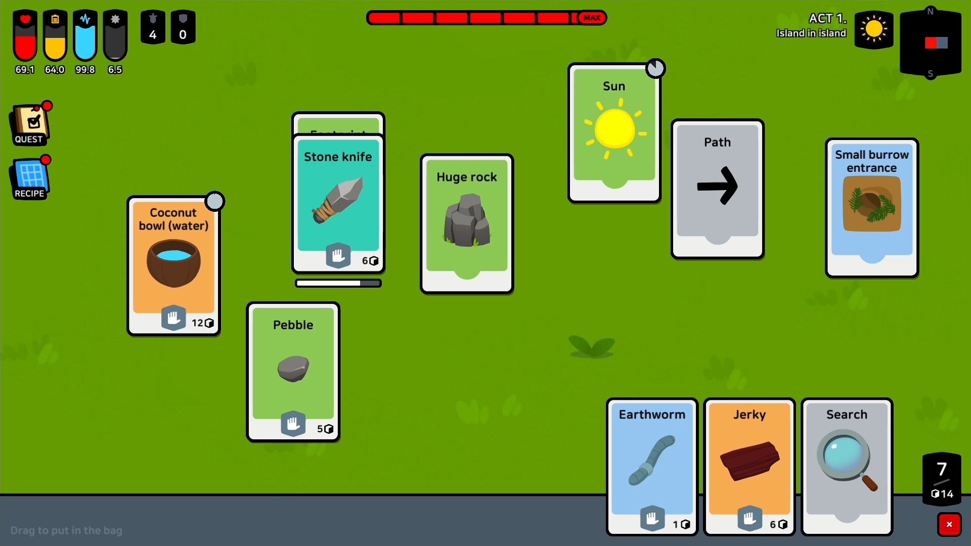 Stack Island - Survival card game screenshot 1