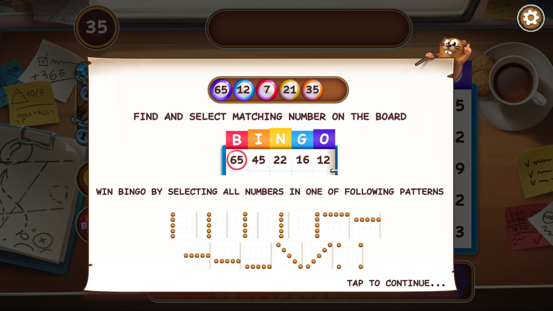 Bingo Beavers - Design & Board game screenshot 4