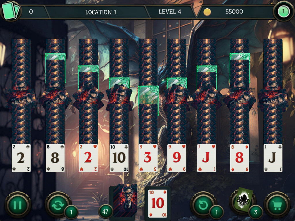 Mystery Solitaire. Cthulhu Mythos 2 screenshot 1