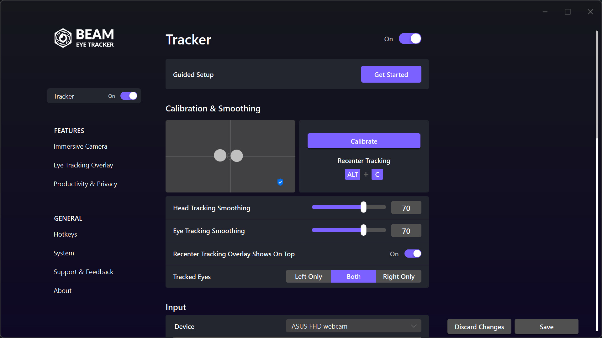 Beam Eye Tracker screenshot 2