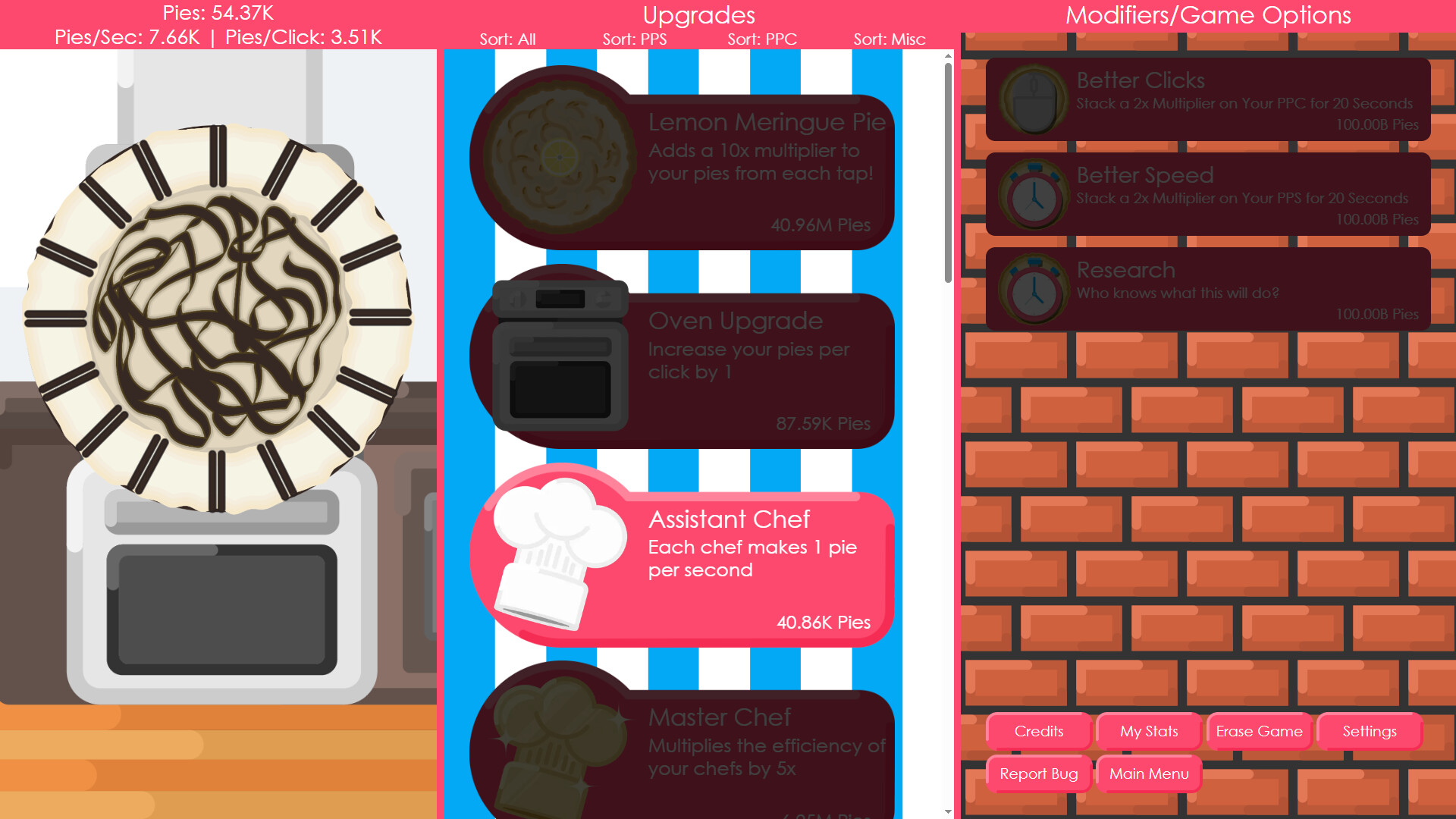 PieClicker screenshot 3