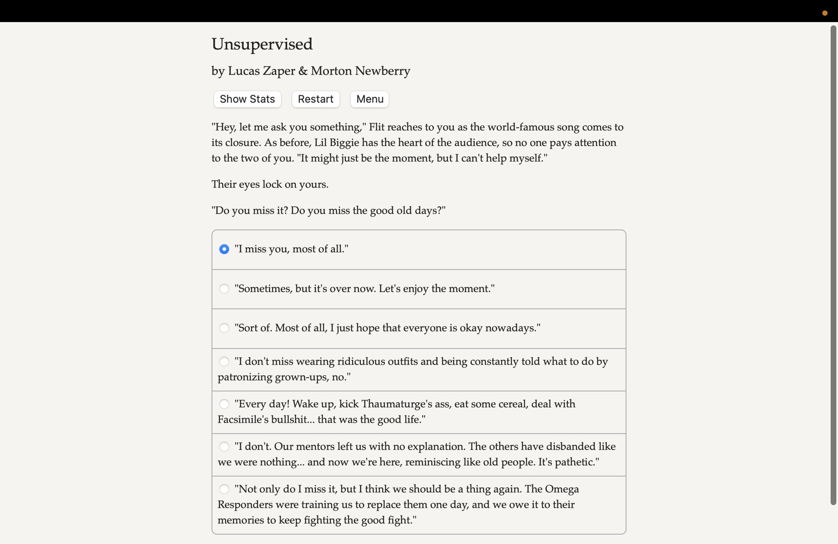 Unsupervised screenshot 2