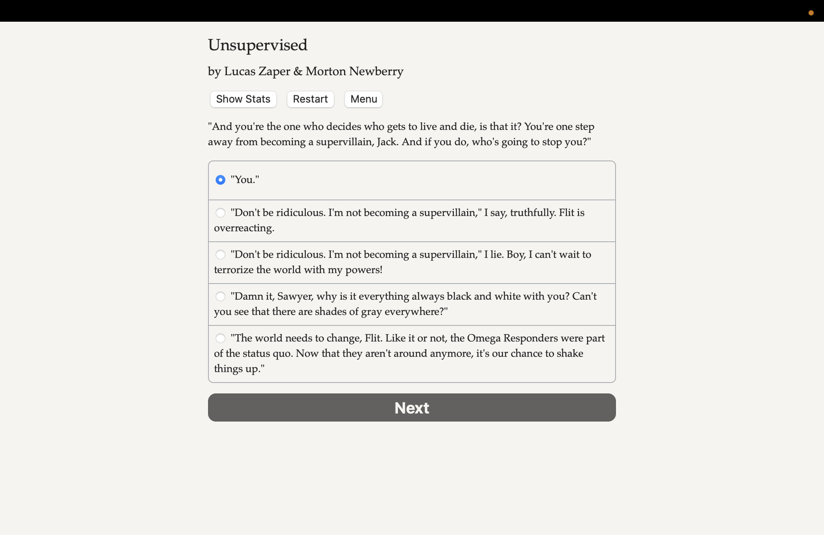 Unsupervised screenshot 1