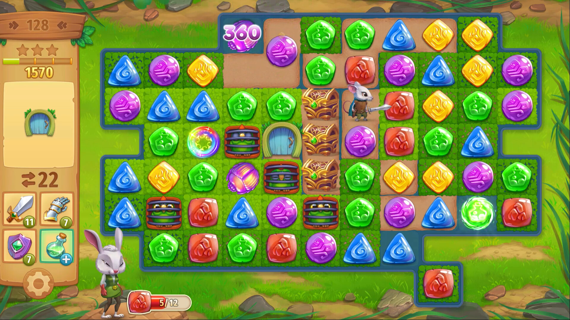 Strongblade - Puzzle Quest and Match-3 Adventure screenshot 5