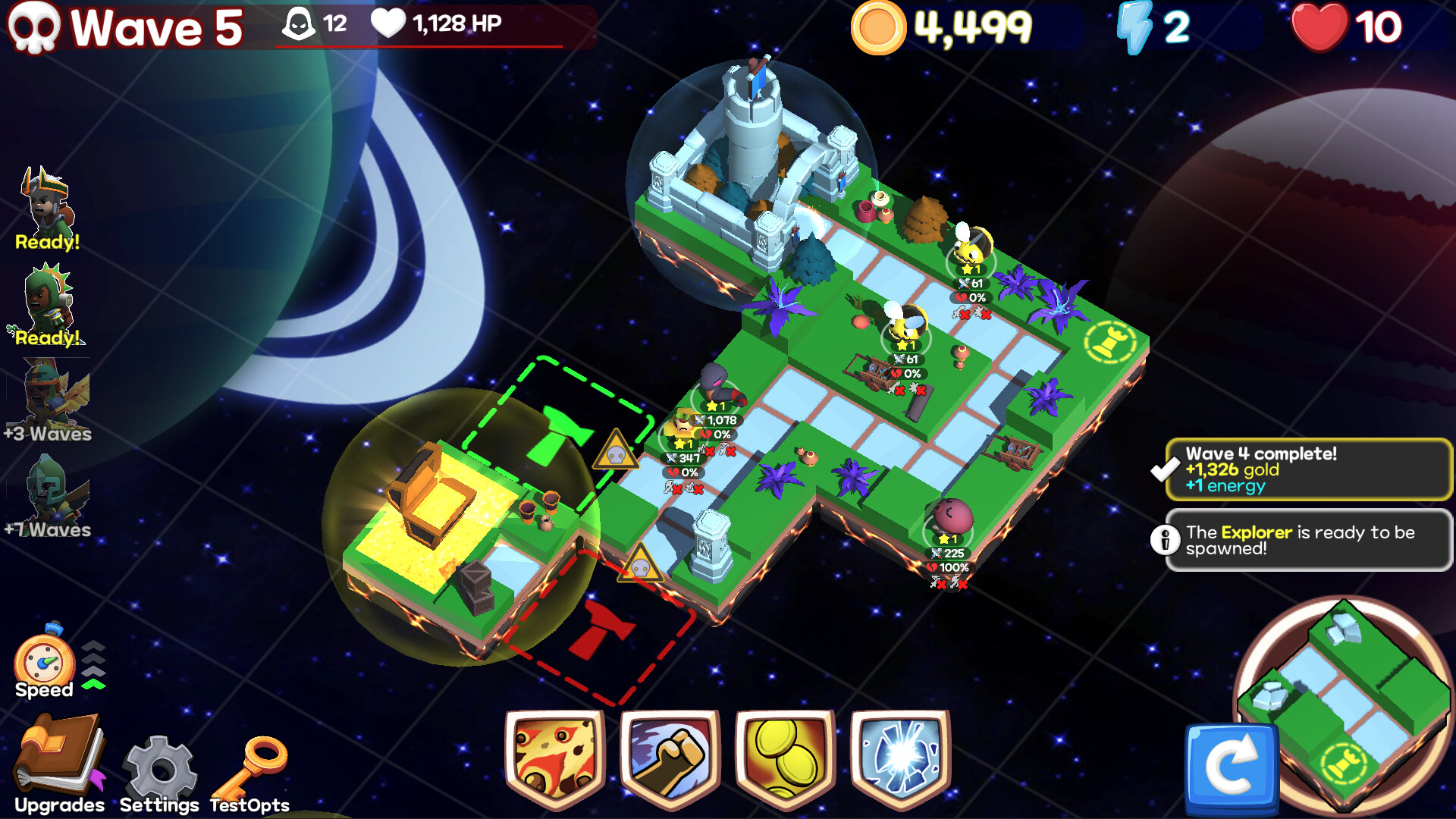 Monster Tiles TD: Tower Wars screenshot 1