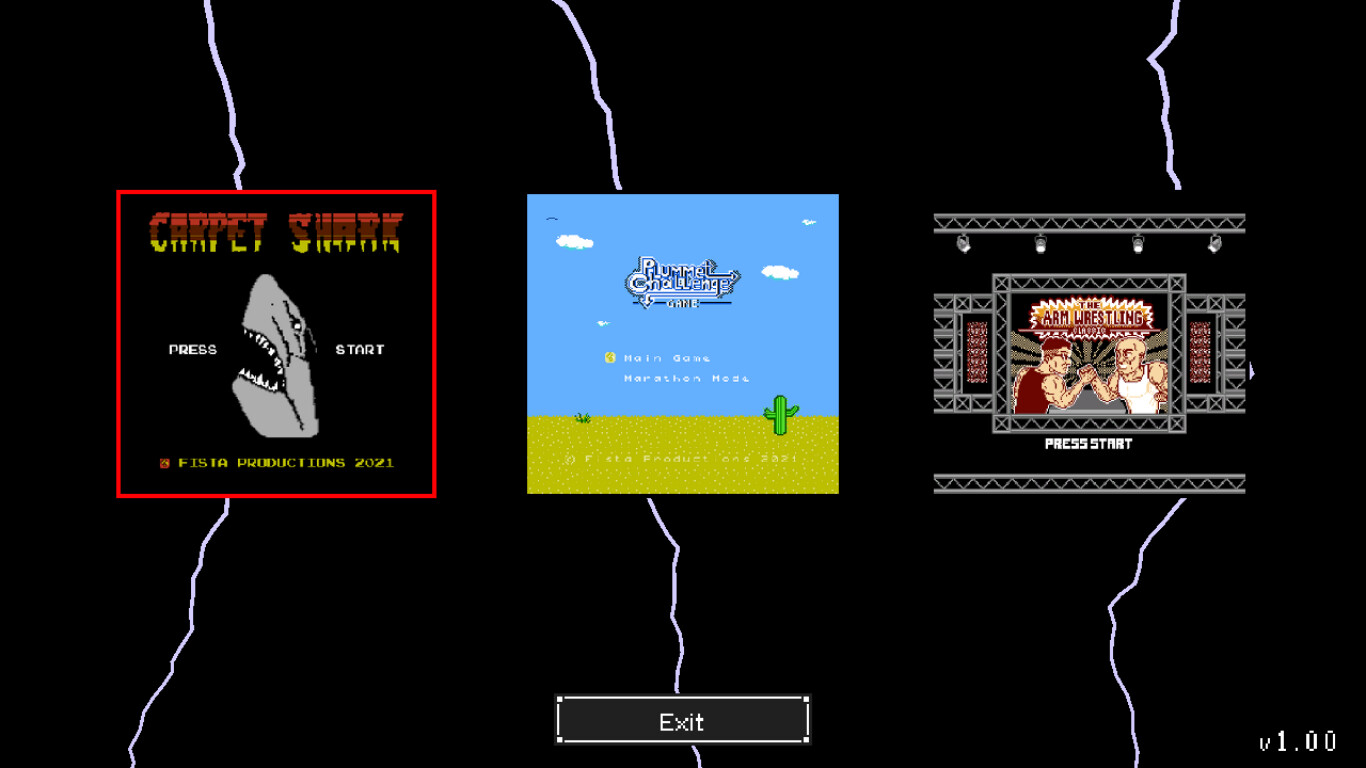 Fista 3-in-1 Retro Pack (Carpet Shark, Plummet Challenge Game, & The Arm Wrestling Classic) screenshot 1