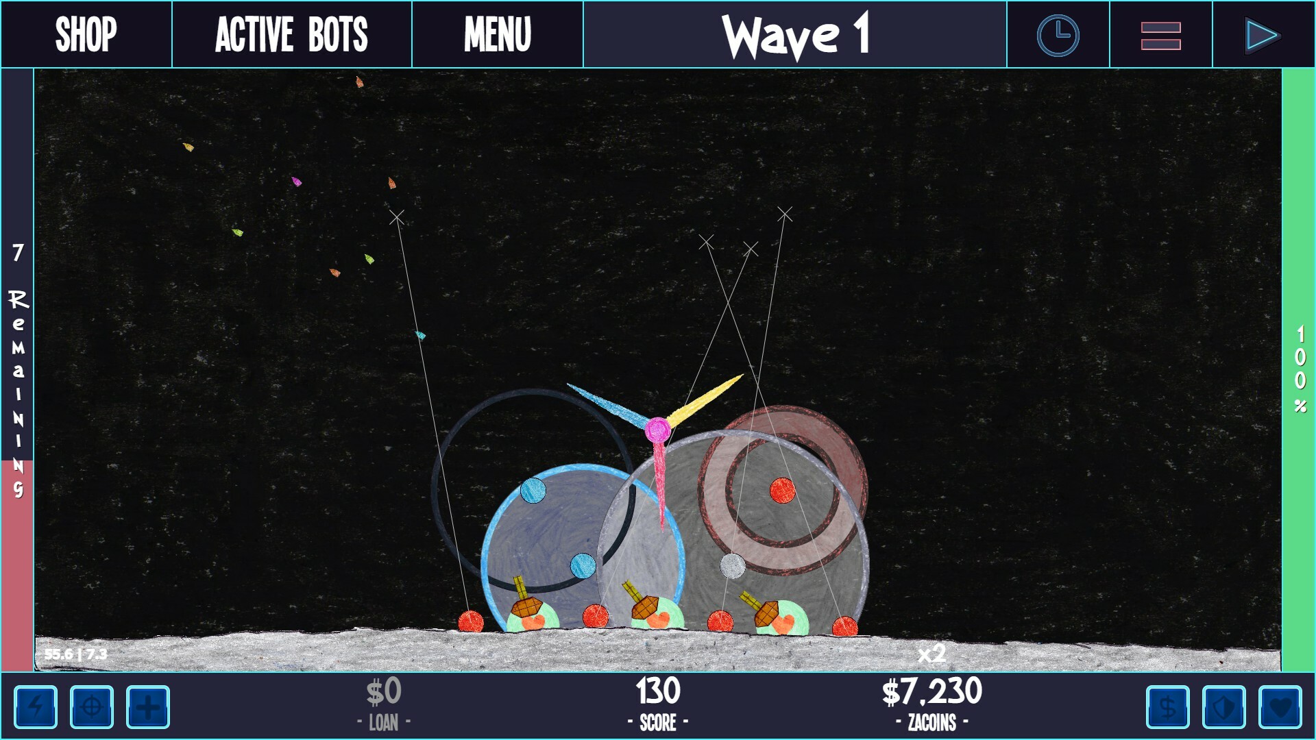 ZaciSa: Defense of the Crayon Dimension! screenshot 2