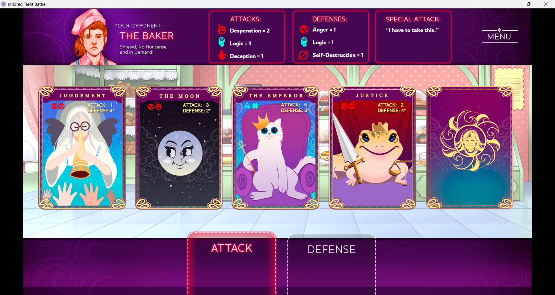 Mildred's Tarot Battle screenshot 8