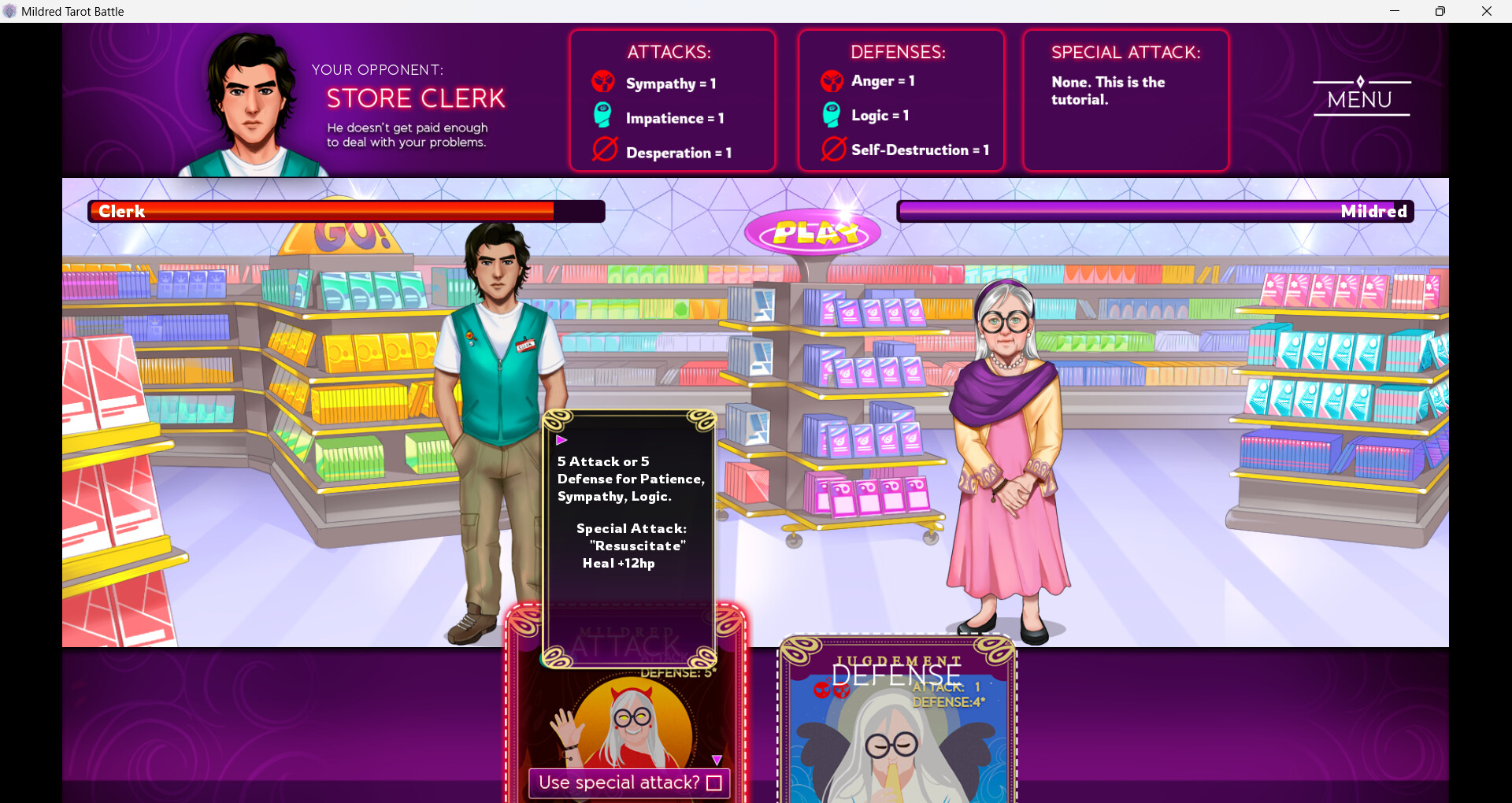 Mildred's Tarot Battle screenshot 7