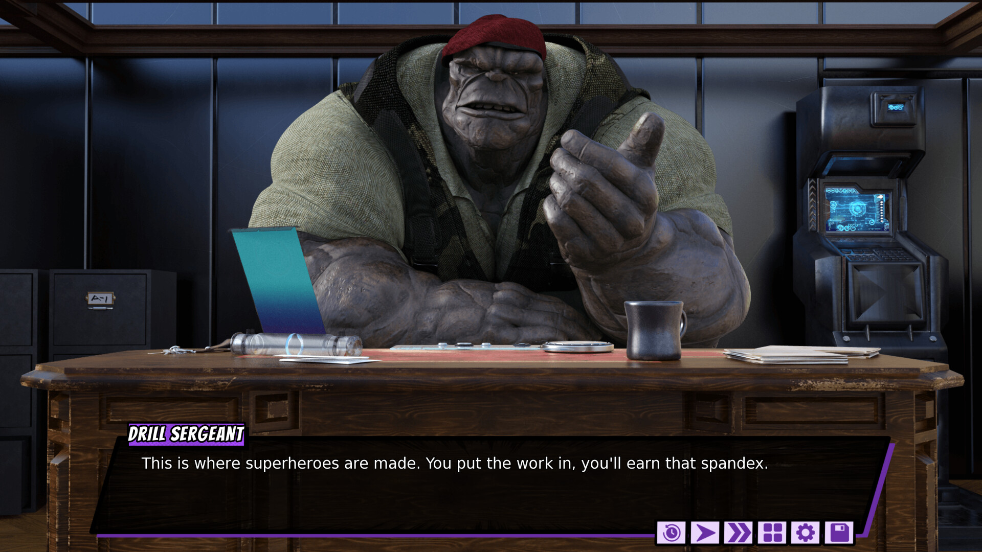 The Coming End: Fresh Force Frustrations (A Gay Superhero Visual Novel) screenshot 1