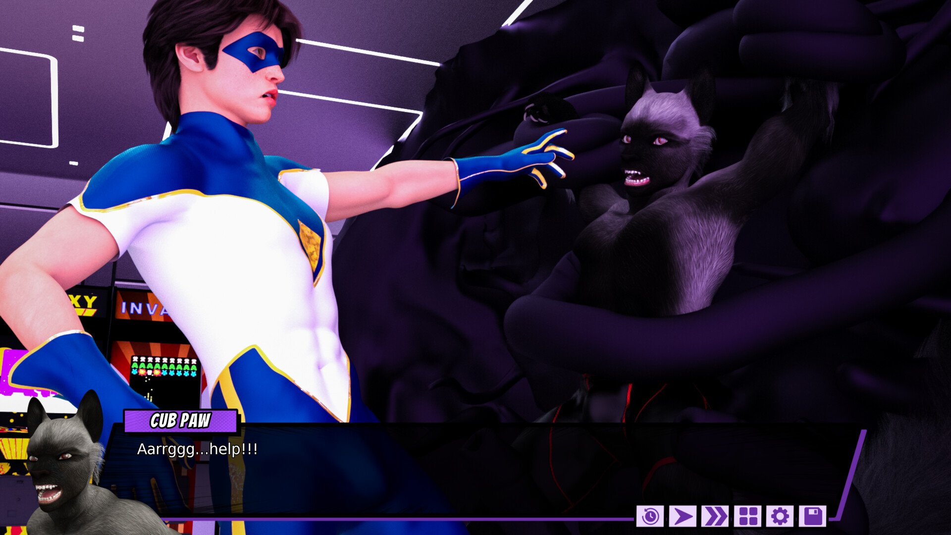 The Coming End: Fresh Force Frustrations (A Gay Superhero Visual Novel) screenshot 5