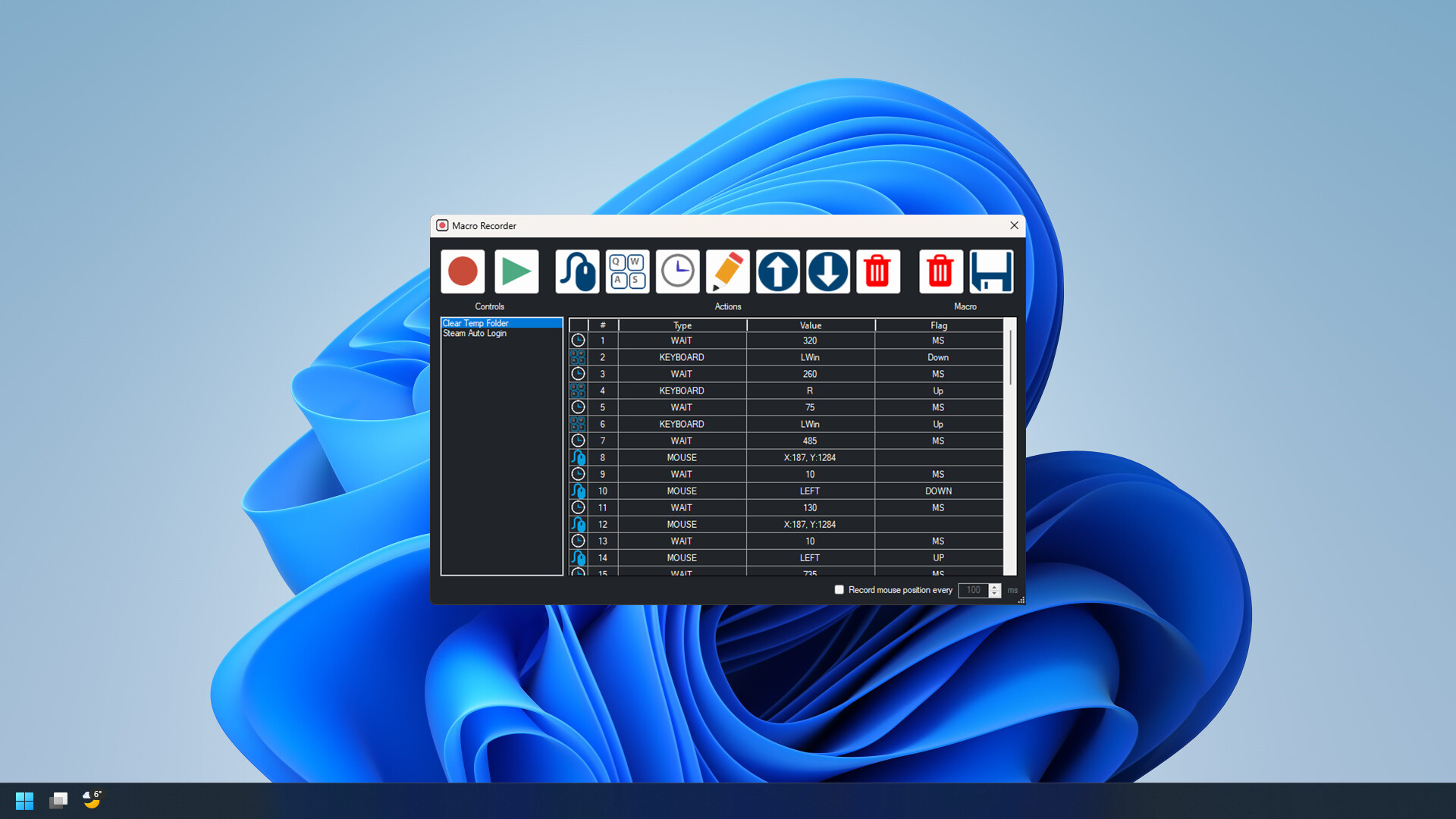 MacroWin screenshot 2