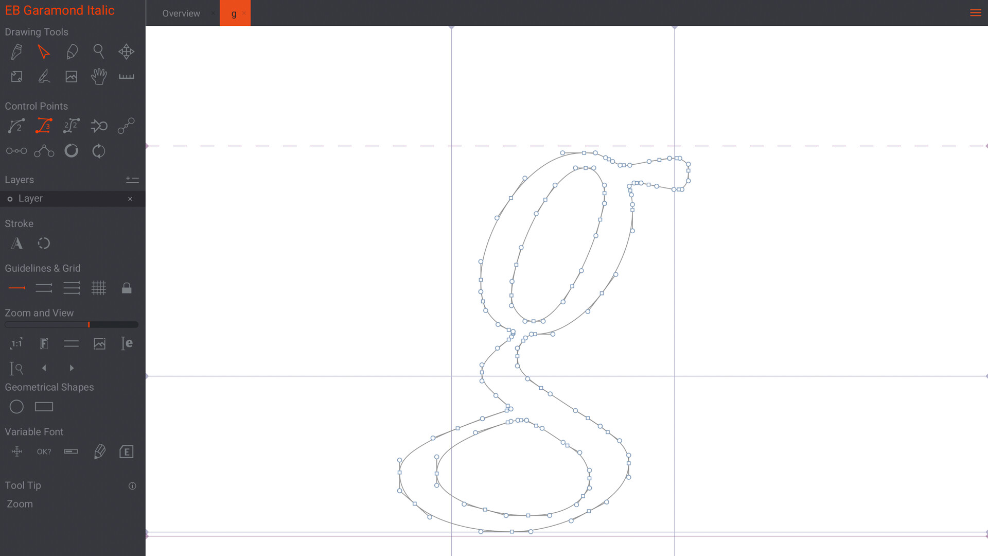 Birdfont screenshot 3