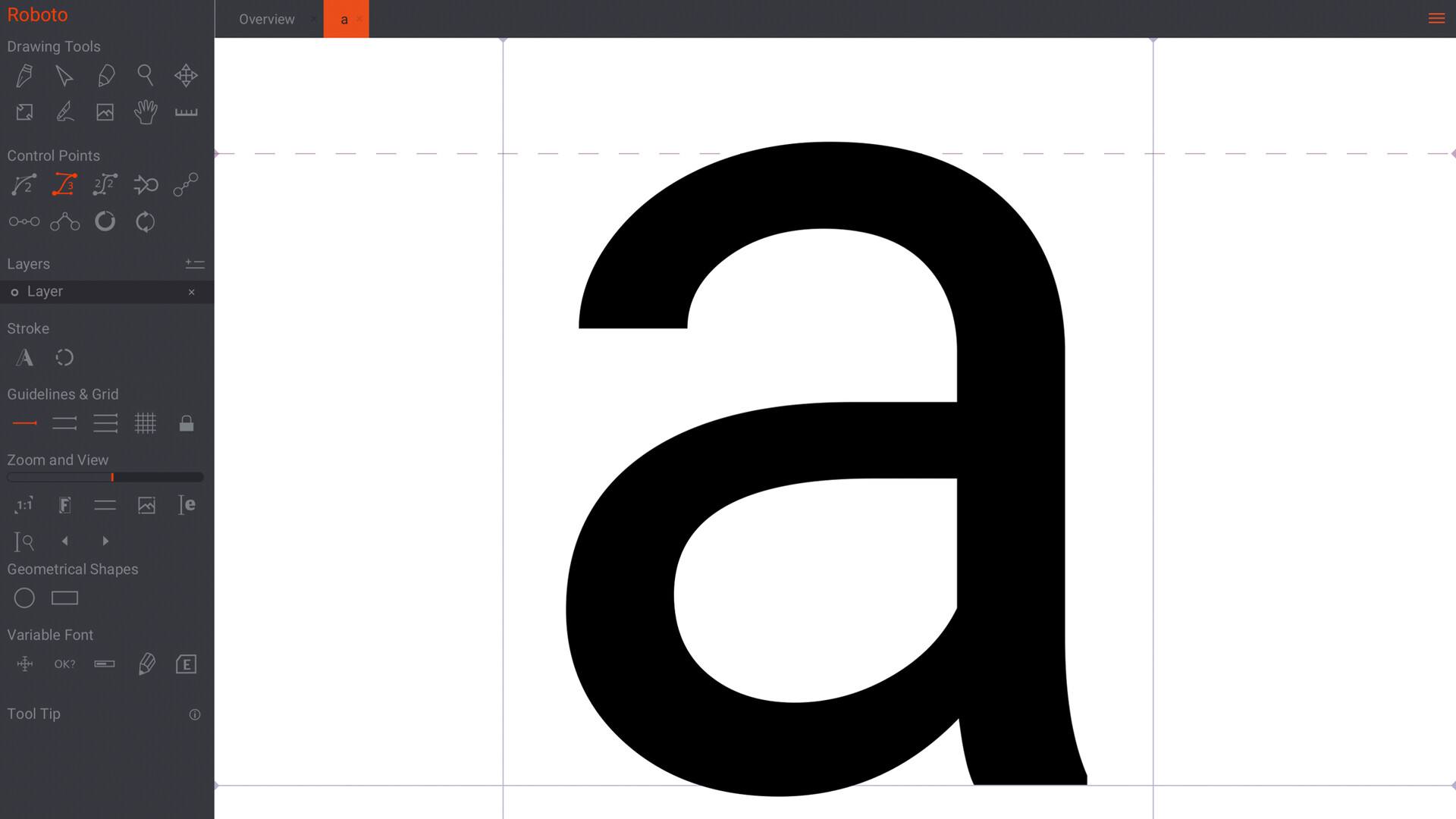 Birdfont screenshot 2