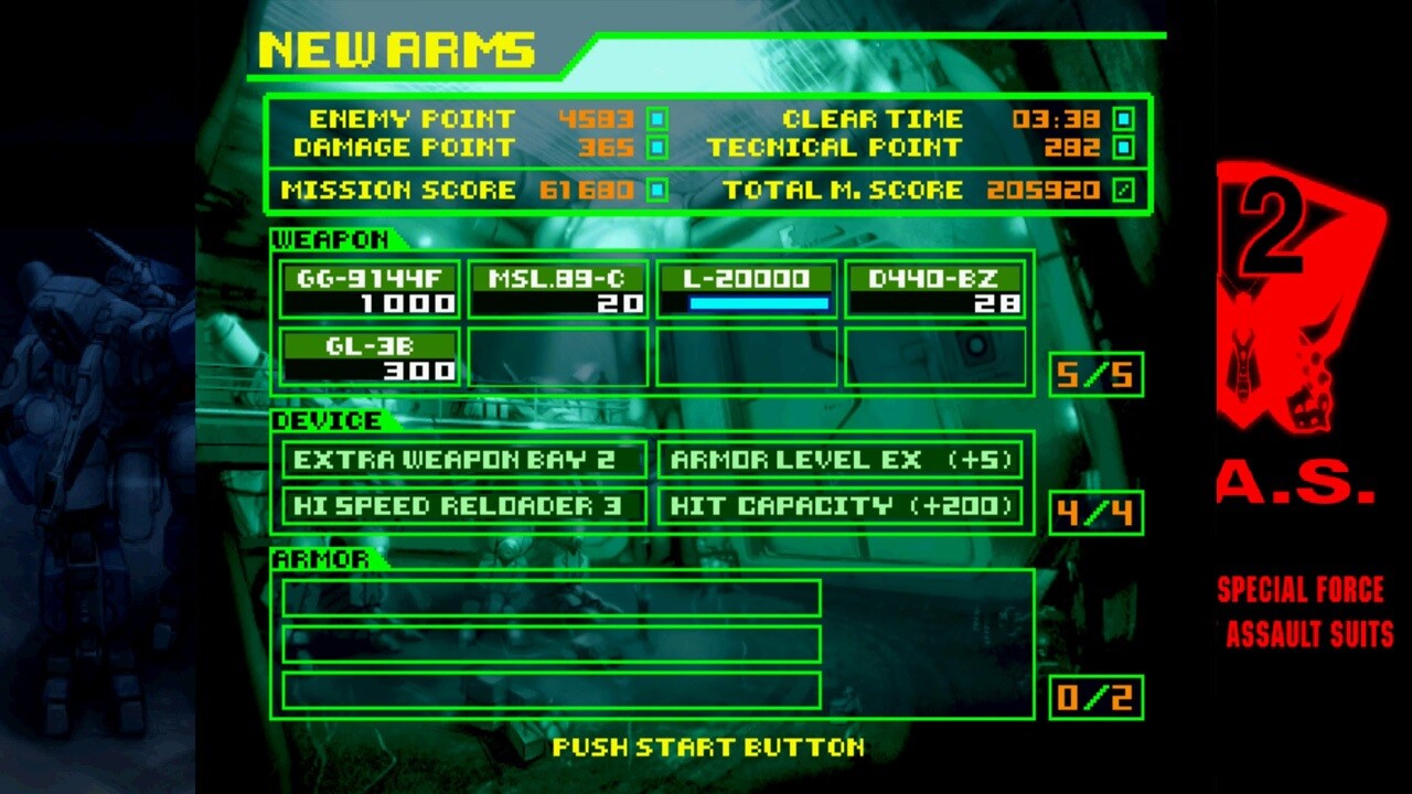 Assault Suit Leynos 2 Saturn Tribute screenshot 2