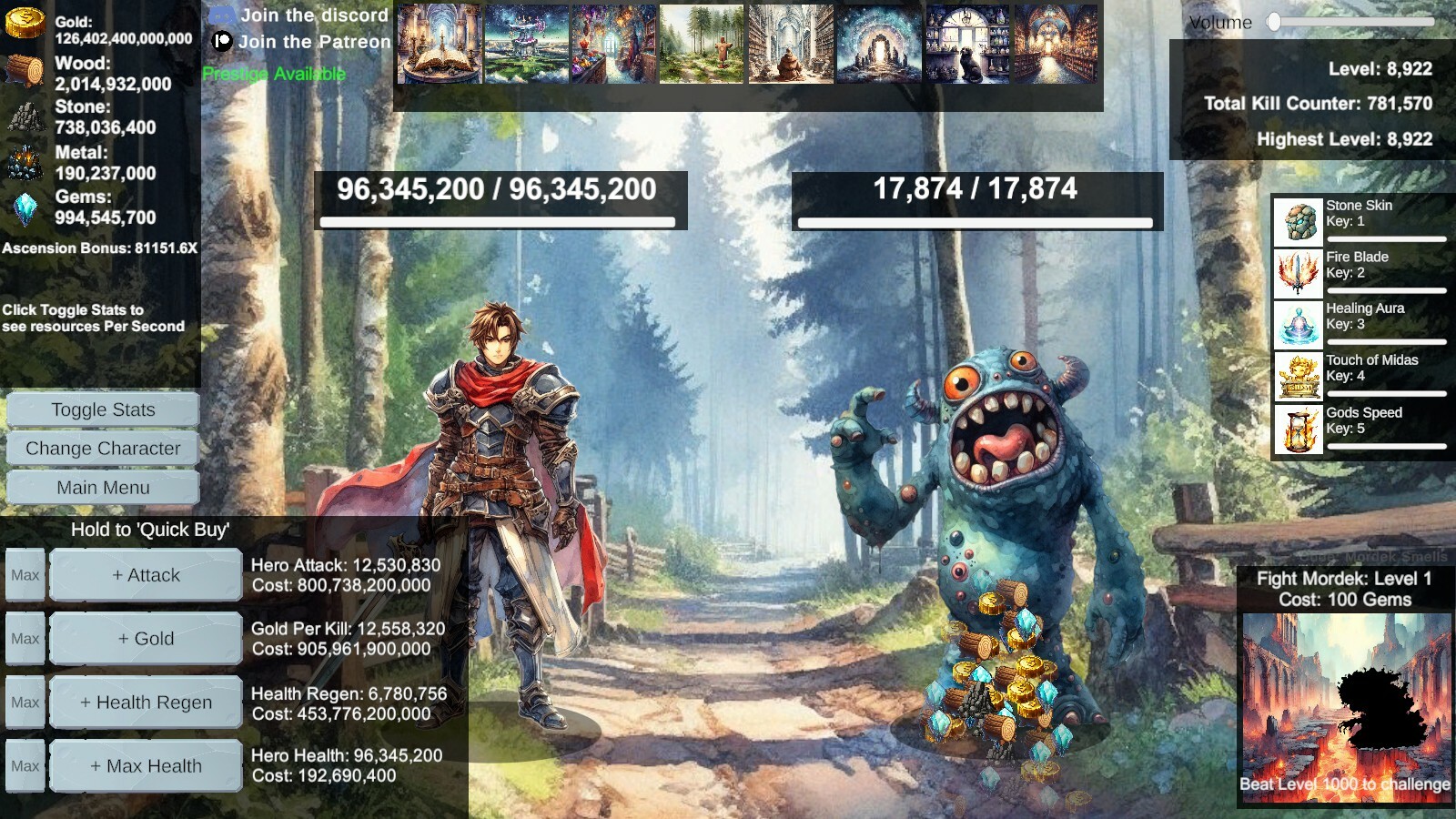 Heros and Monsters: Idle Incremental screenshot 1