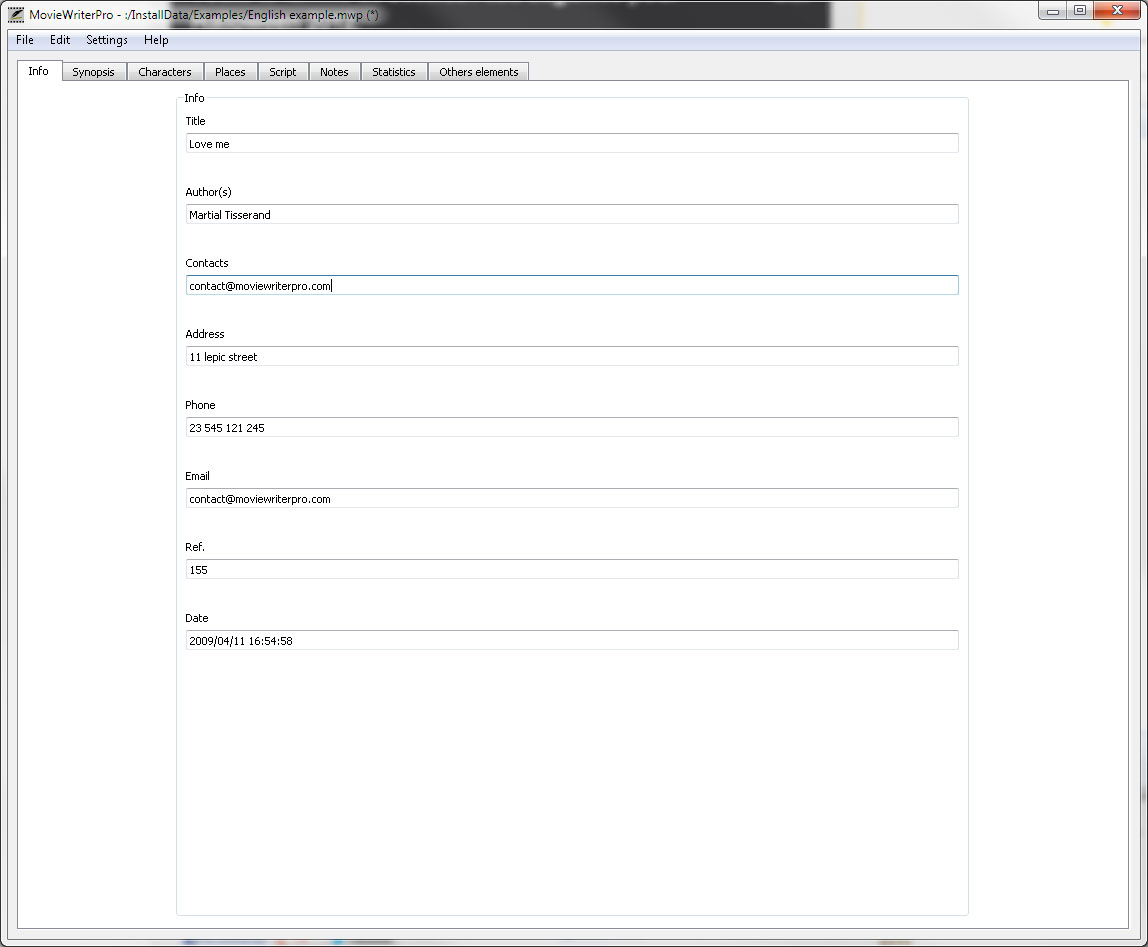 MovieWriterPro screenshot 4