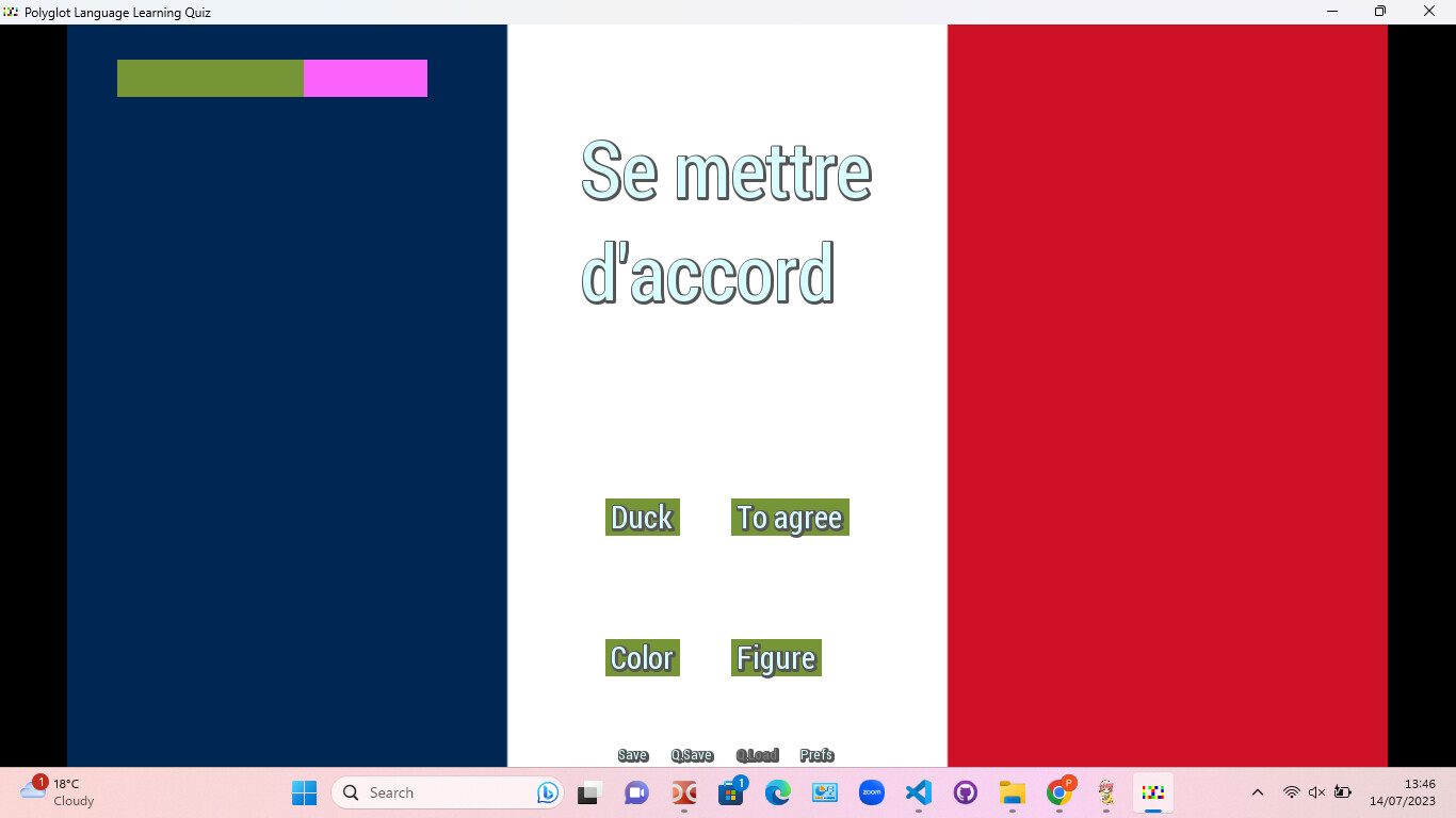 Polyglot Language Learning Quiz screenshot 1