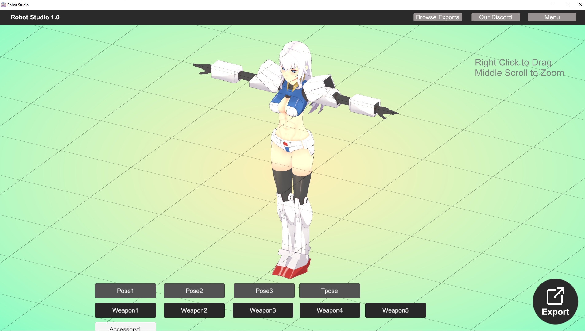 Gundam Girl Studio for VRChat and Vroid screenshot 2