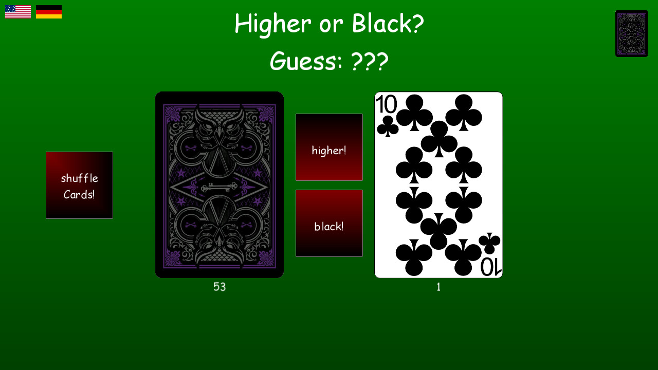 Higher or Black screenshot 1