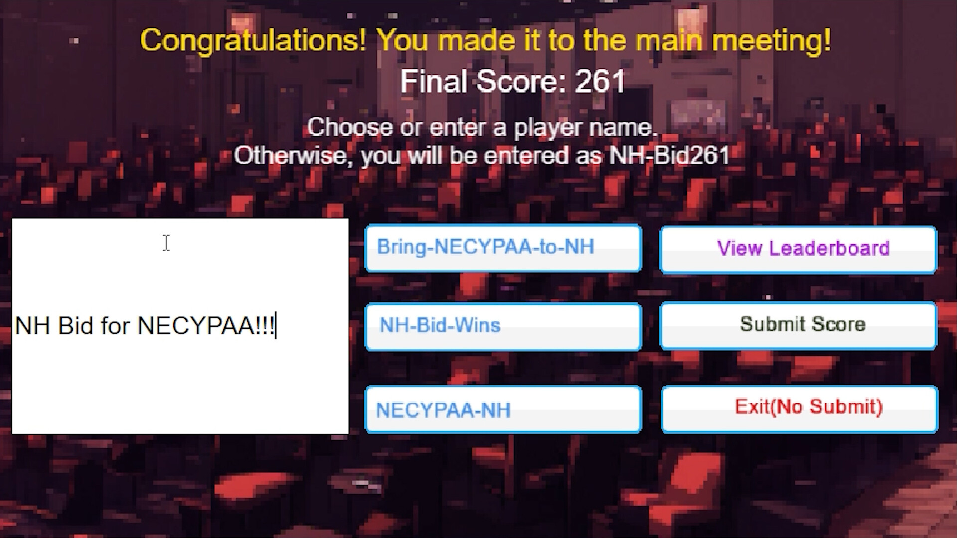 NH Bid at MSCYPAA: The Game screenshot 4