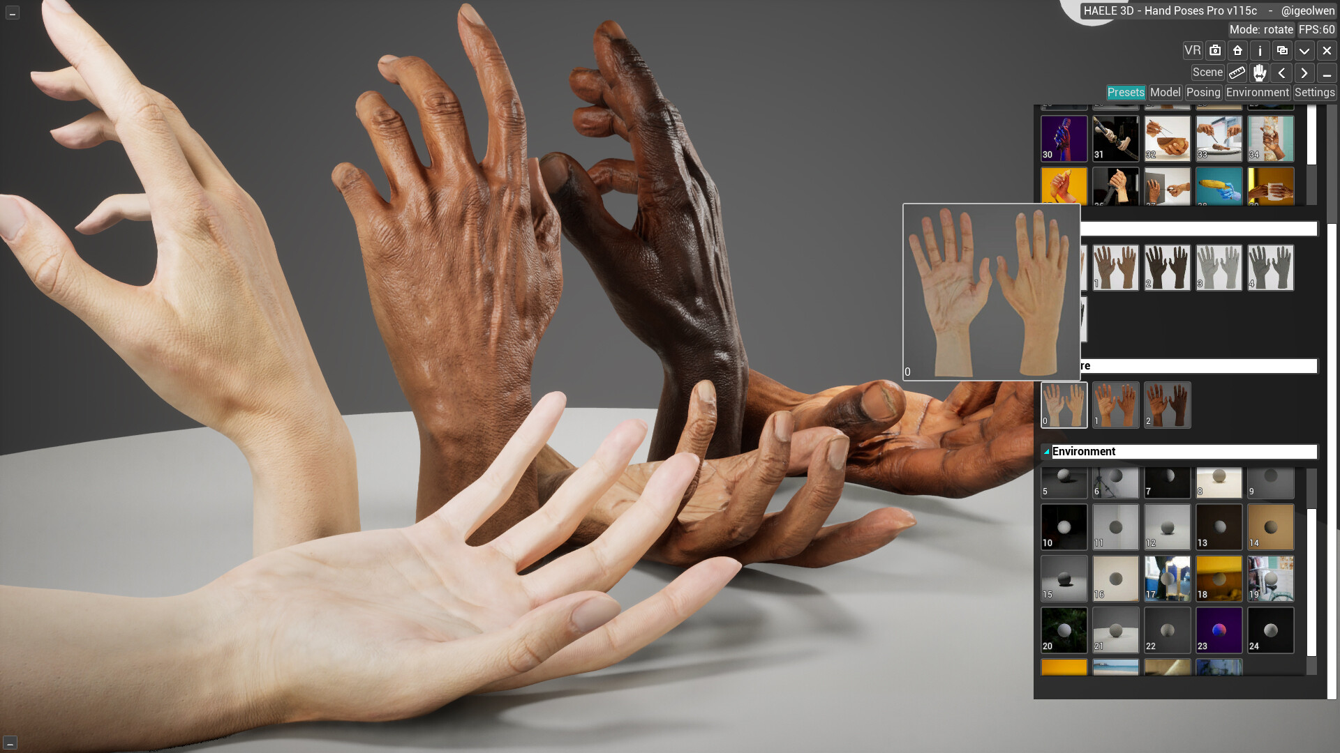 HAELE 3D - Hand Poses Pro - Drawing References screenshot 1