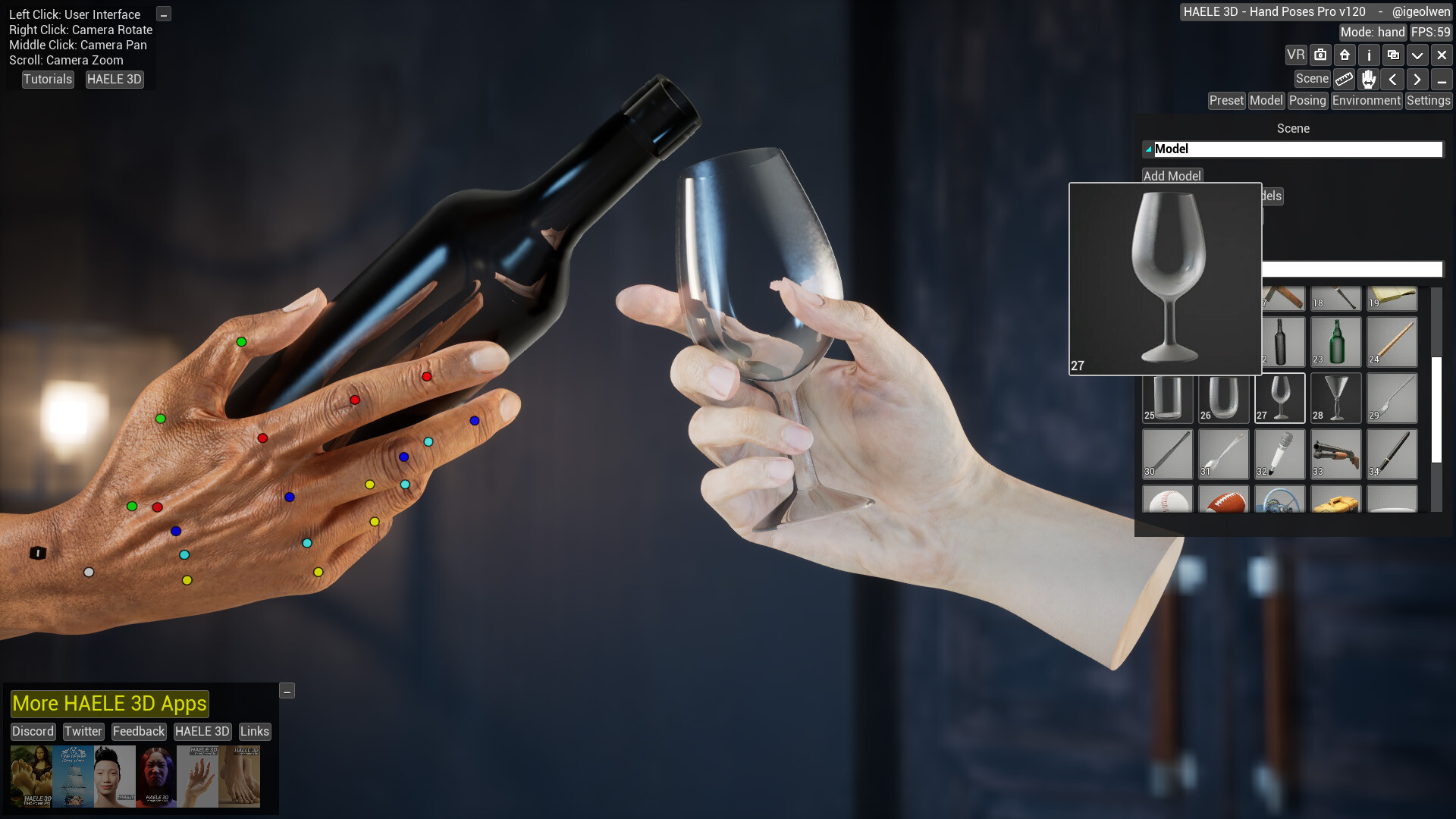 HAELE 3D - Hand Poses Pro - Drawing References screenshot 20