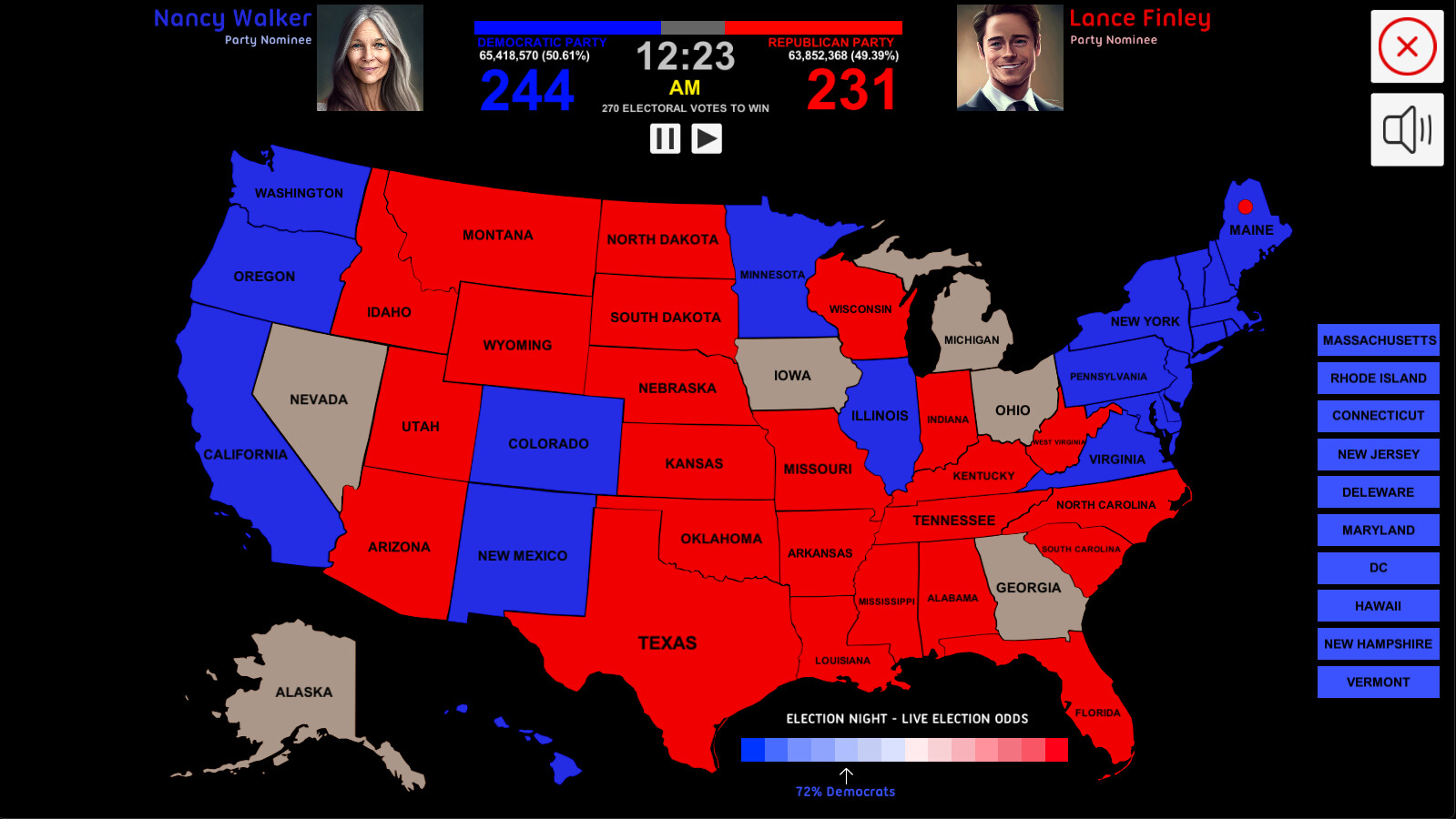 2024 U.S. Election Simulator screenshot 1