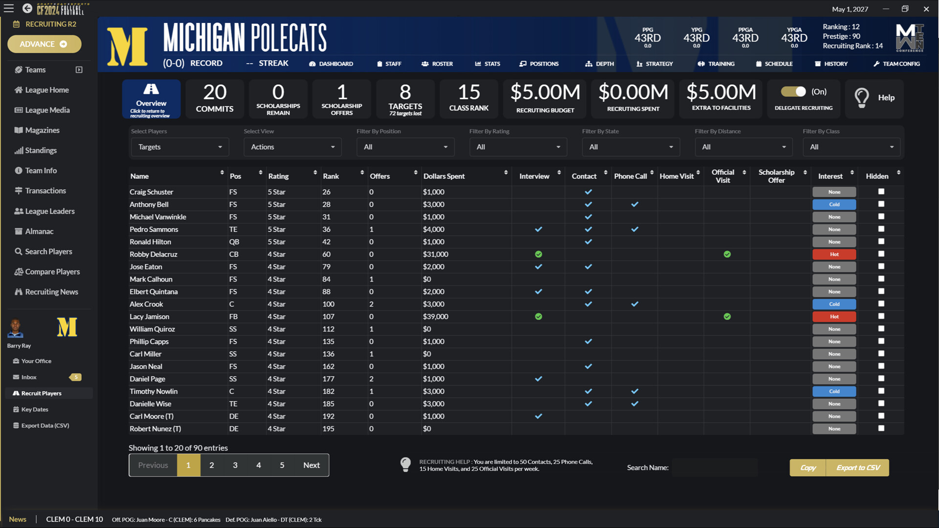 Draft Day Sports: College Football 2024 screenshot 1