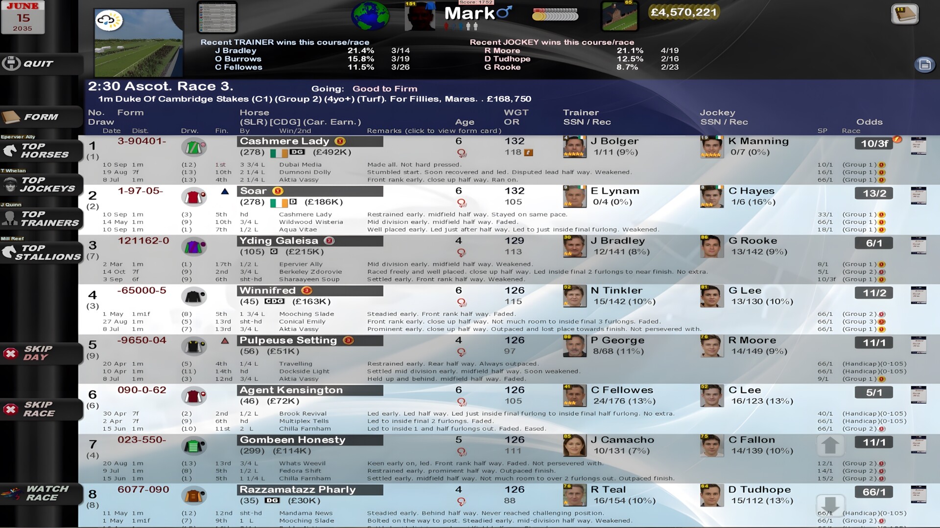 Starters Orders 8 Horse Racing screenshot 1